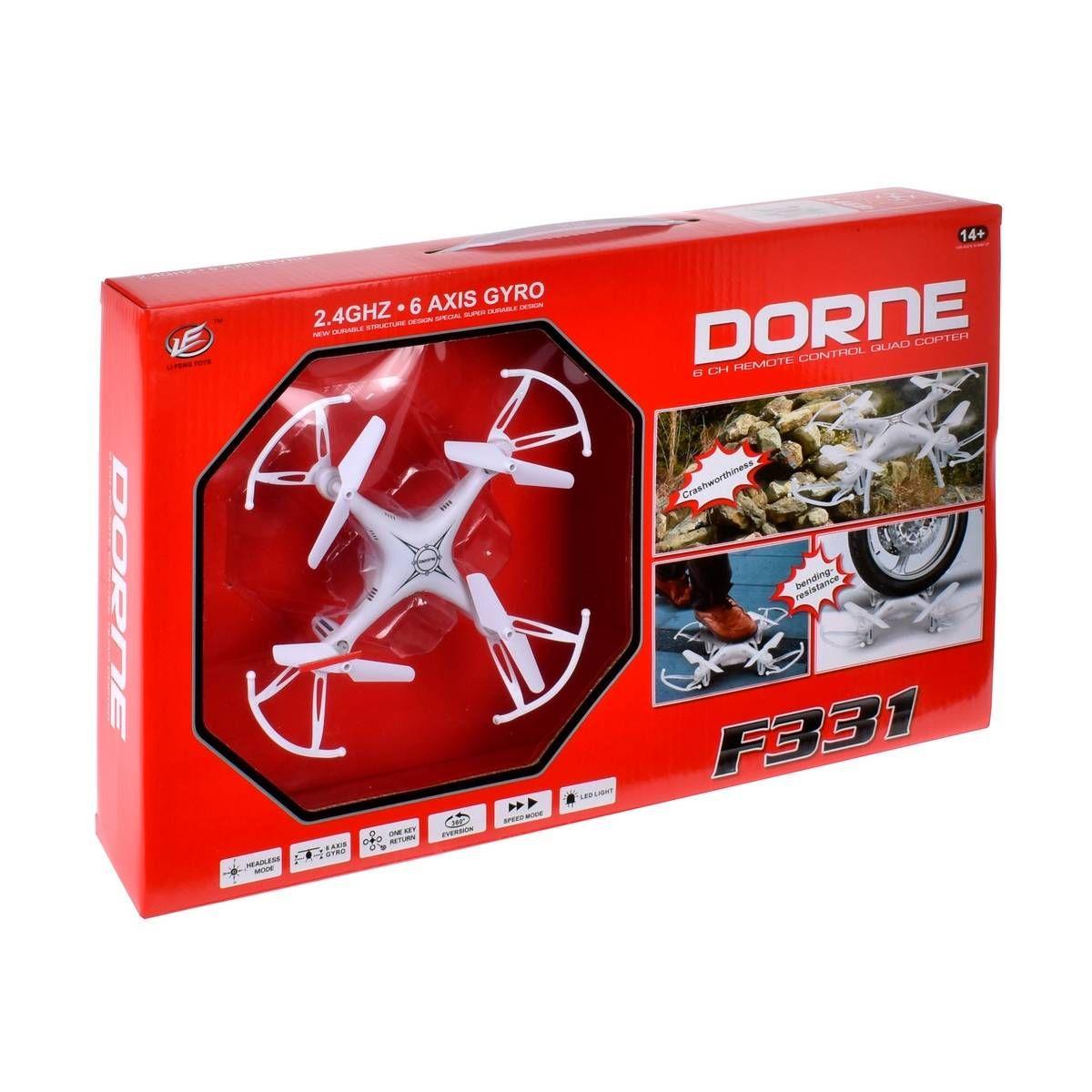 Mini dron Ansaldo con luz LED control remoto blanco-2