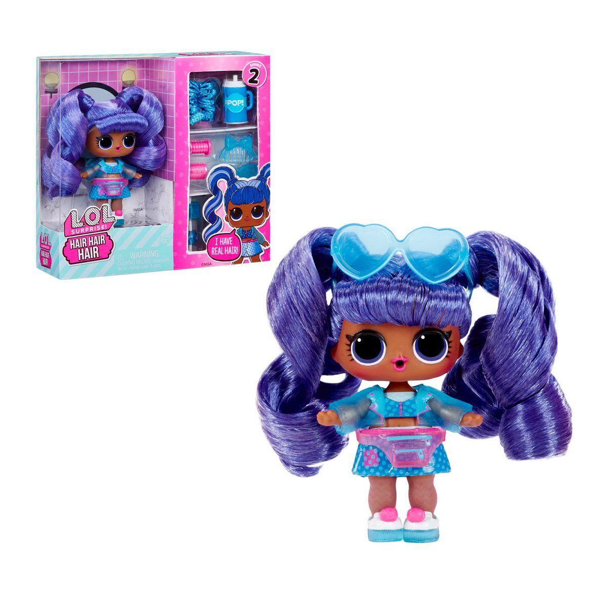 Muñeca Lol Hair Hair Hair 8 Cms Con Accesorios - Morado-0