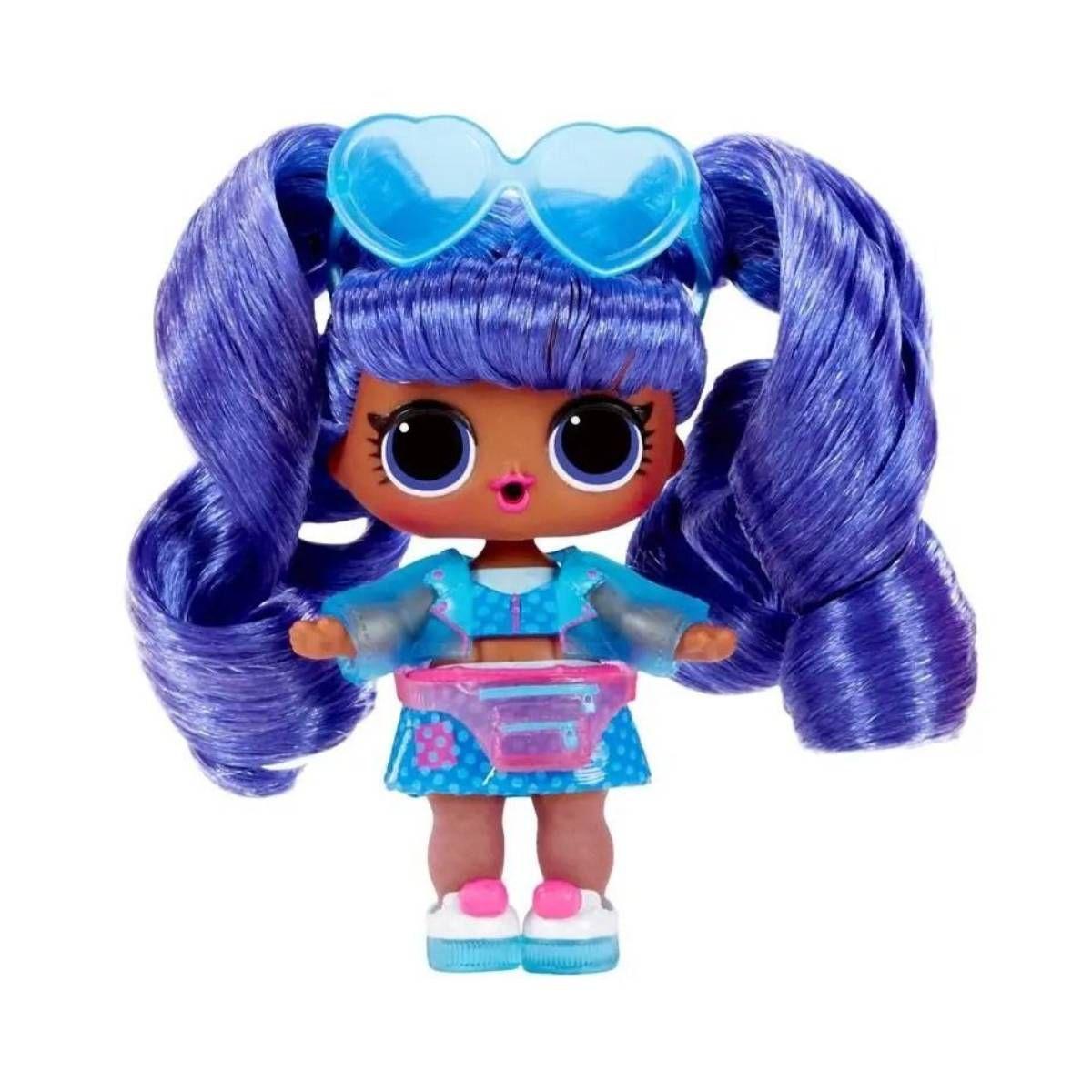 Muñeca Lol Hair Hair Hair 8 Cms Con Accesorios - Morado-1