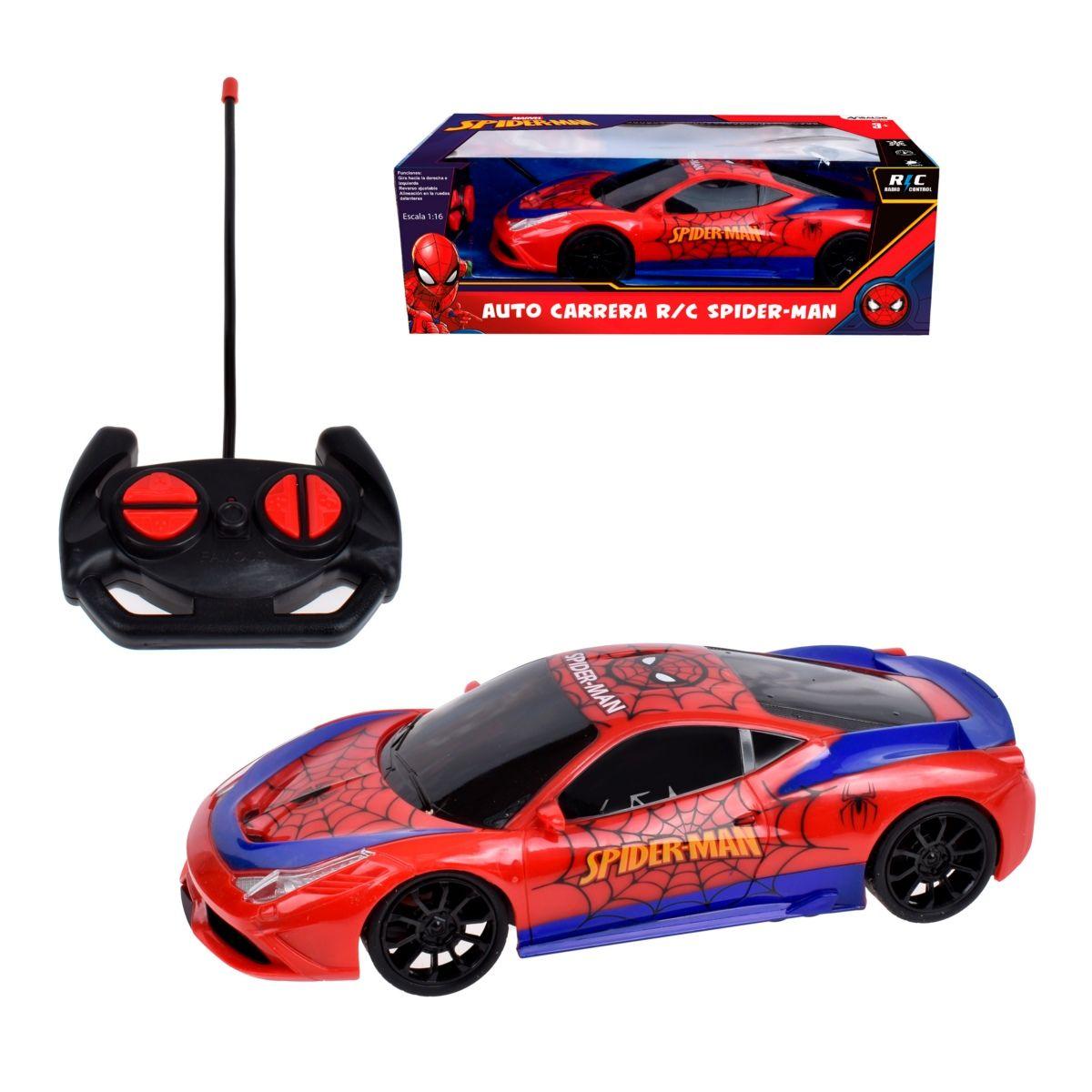Auto Radio Controlado R/c De 25 Cms Con Luces Marvel - Spide-0