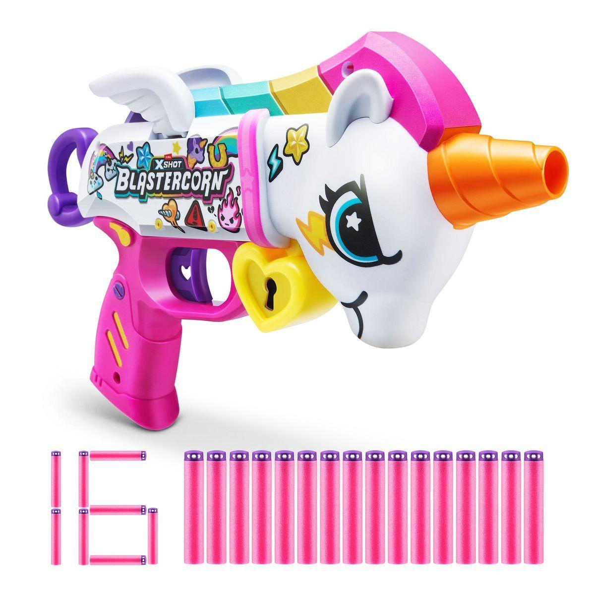 LANZA DARDOS UNICORNIO SKINS CON 16 DARDOS X-SHOT-0