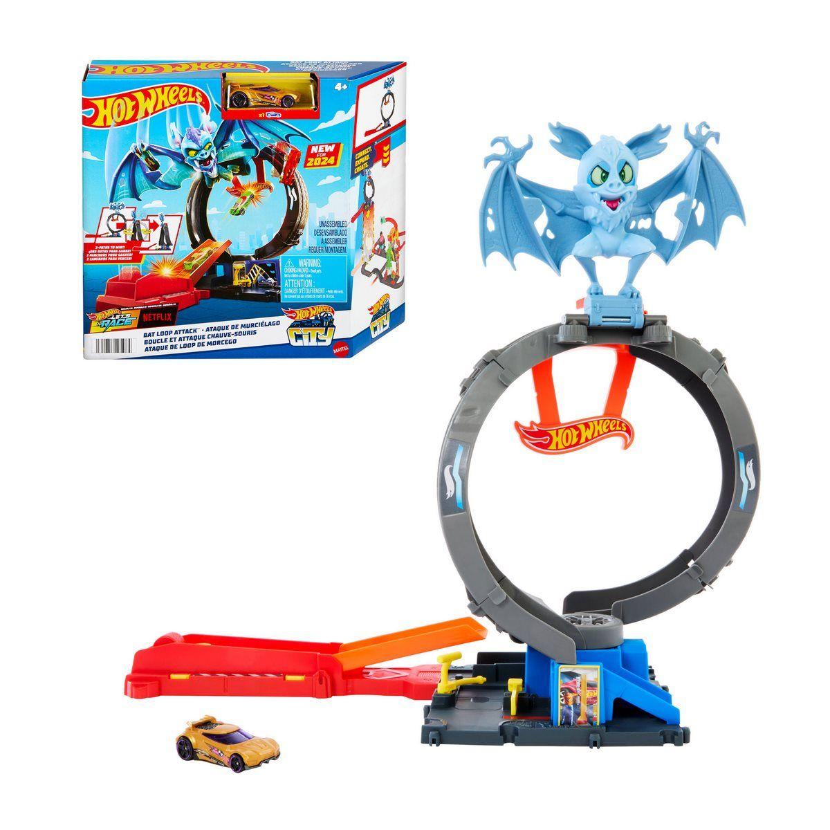 HOT WHEELS CITY PISTA DE JUGUETE ATAQUE DE MURCIÉLAGO-0