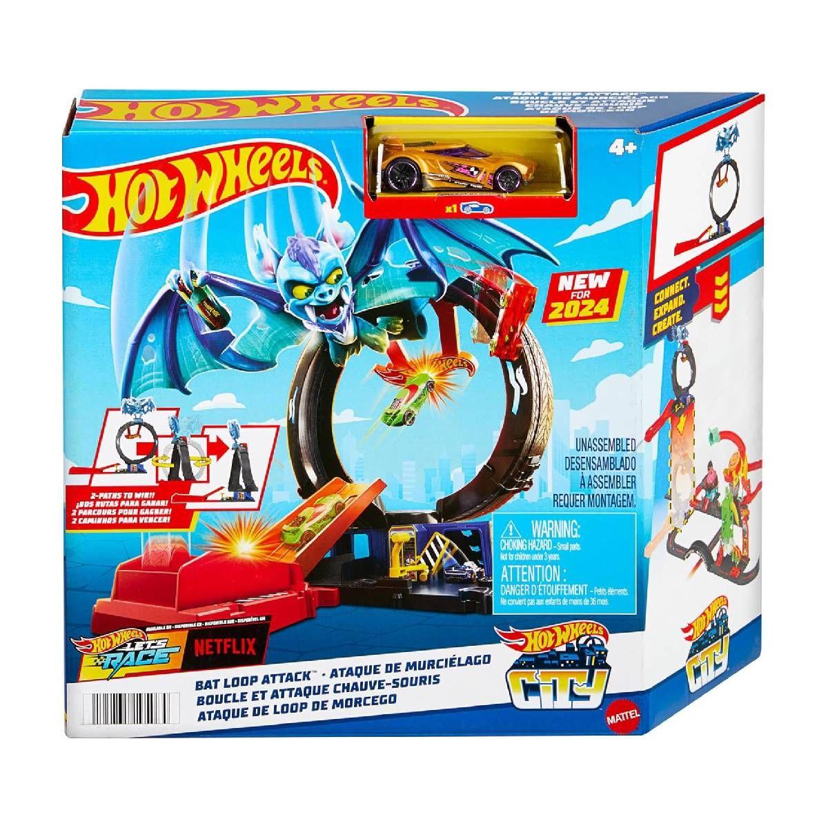 HOT WHEELS CITY PISTA DE JUGUETE ATAQUE DE MURCIÉLAGO-6