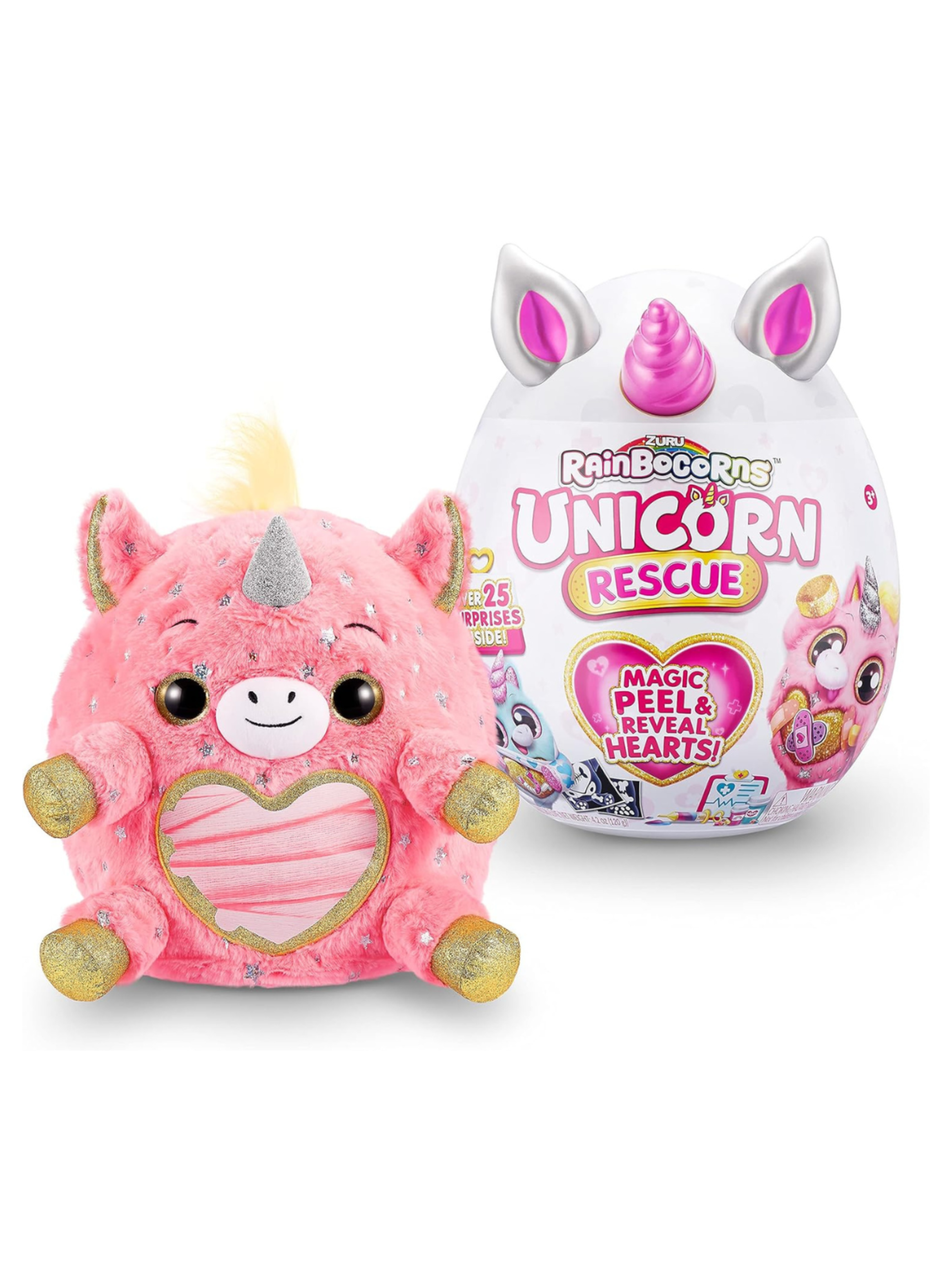 Peluche RAINBOCORNS colección Unicorn Rescue Surprise Rosado-0