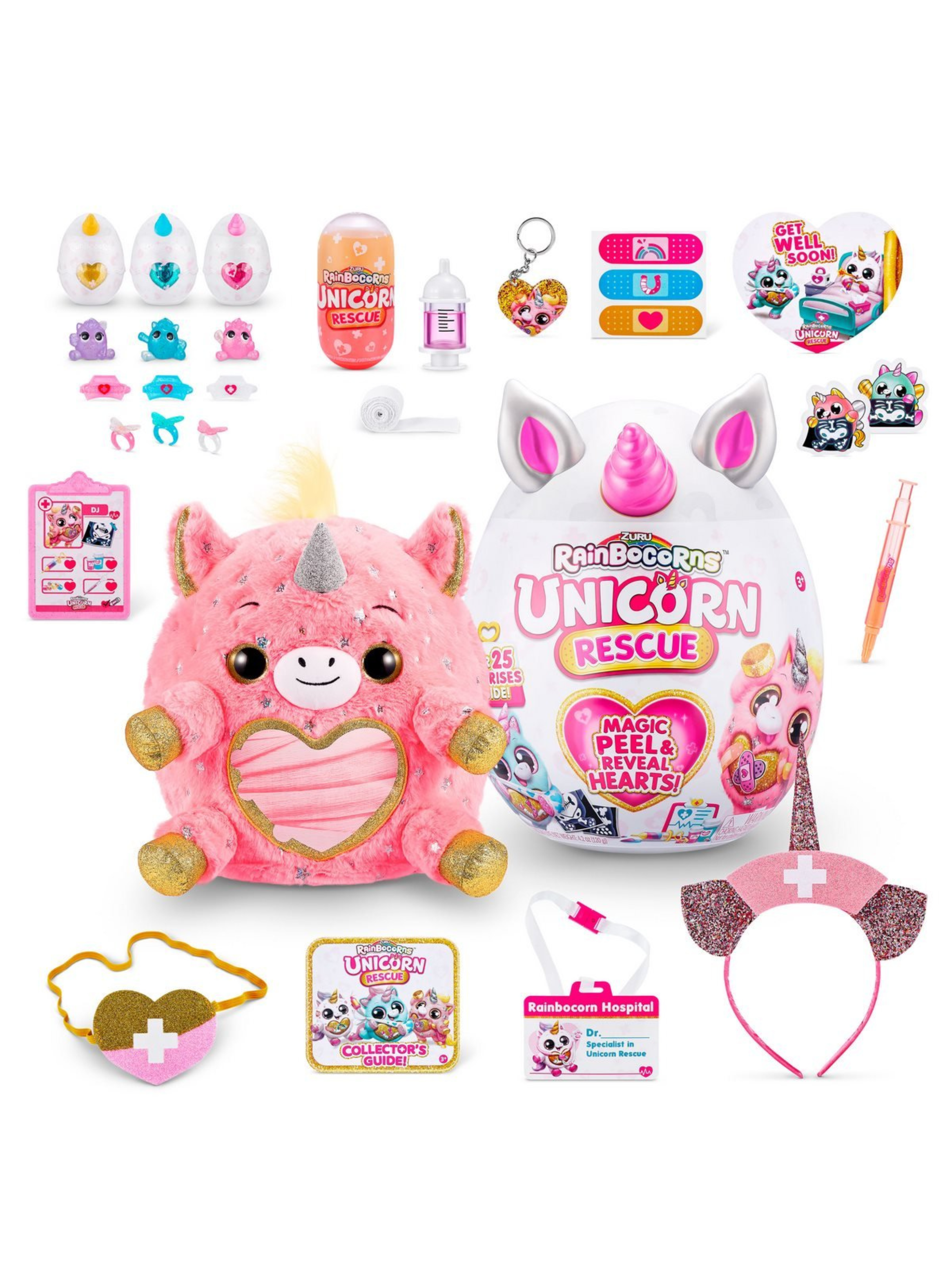 Peluche RAINBOCORNS colección Unicorn Rescue Surprise Rosado-1