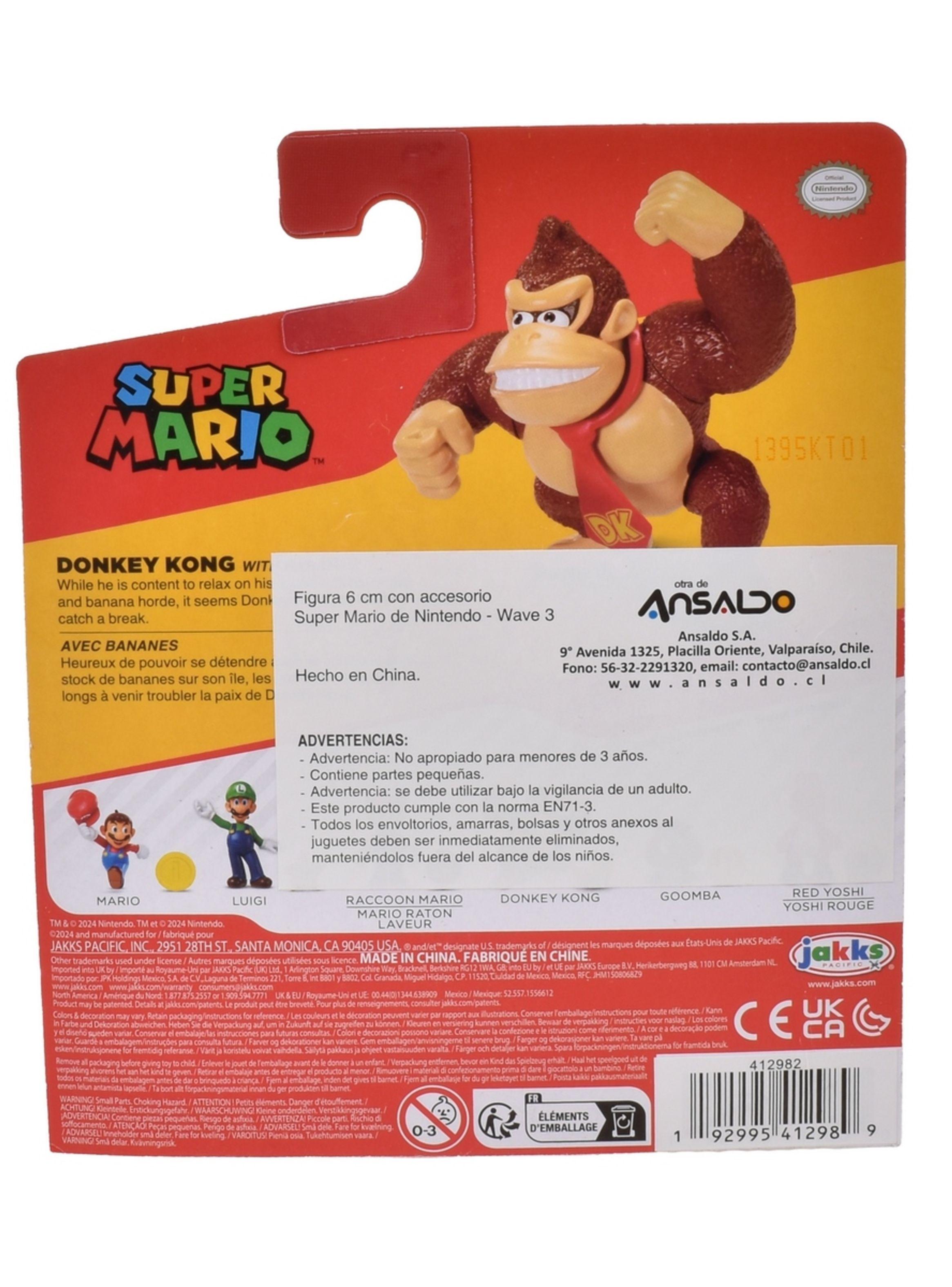 Figura 6 Cm Con Acc Super Mario De Nintendo - Donkey Kong-3