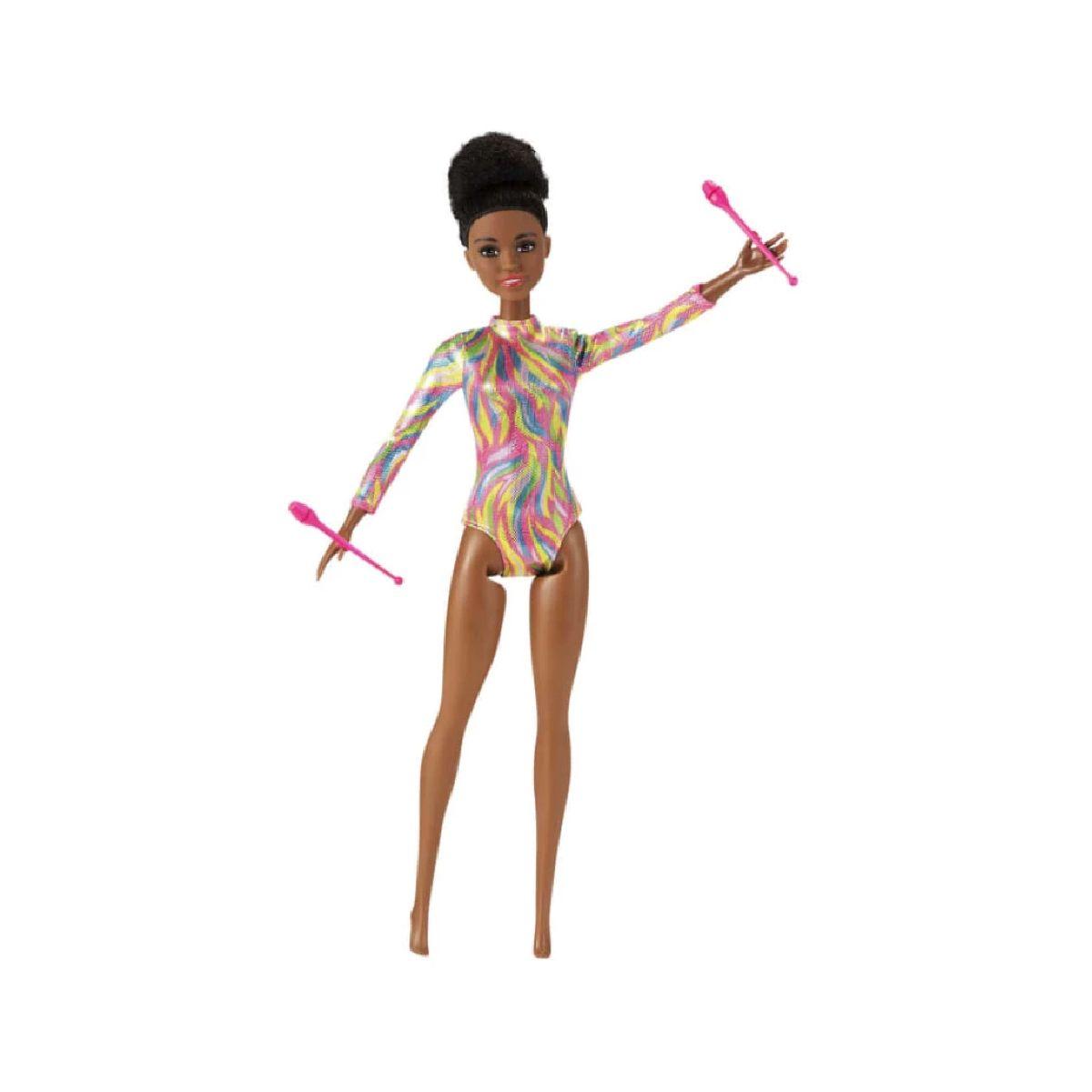 Muñecas Barbie Profesionales - Gimnasta Ritmica Morena-1