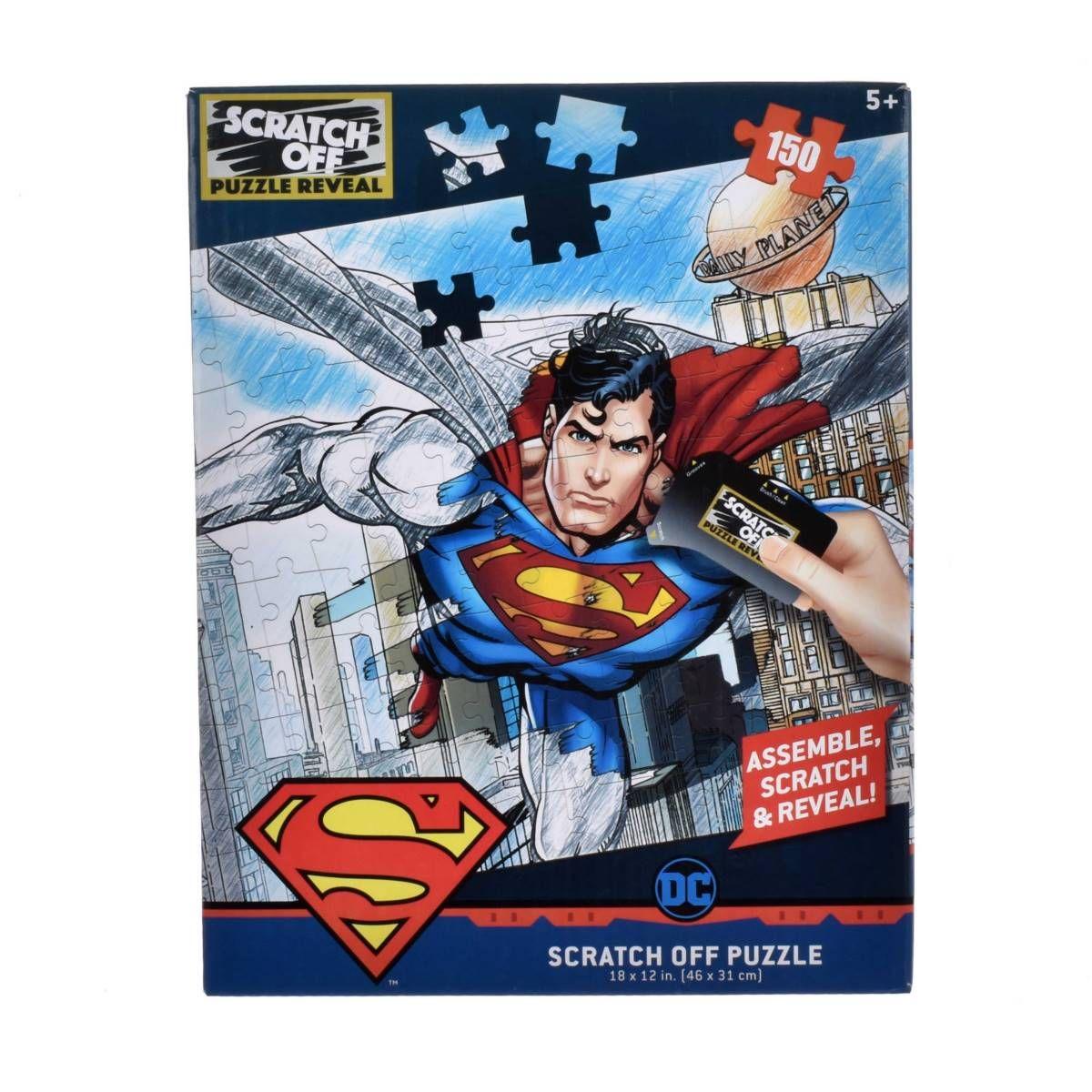 Puzzle Raspa 2 En 1 De 150 Piezas - Dc Comics - Superman-0