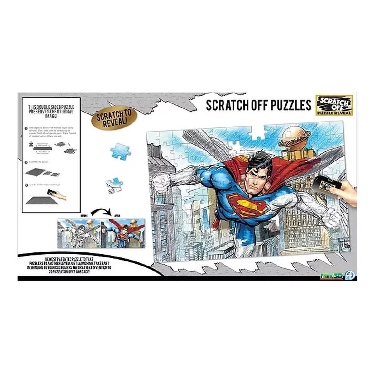 Puzzle Raspa 2 En 1 De 150 Piezas - Dc Comics - Superman-1