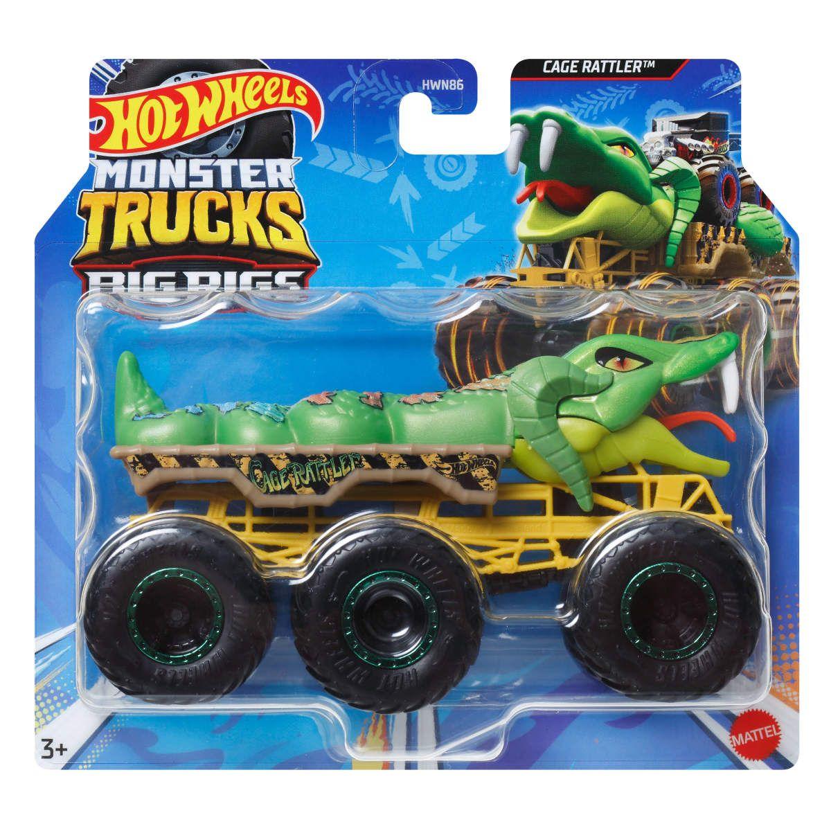HOT WHEELS CAMIONES REMOLQUE SORPRESA ESCALA 1:64 - CAGE RATTLER-5