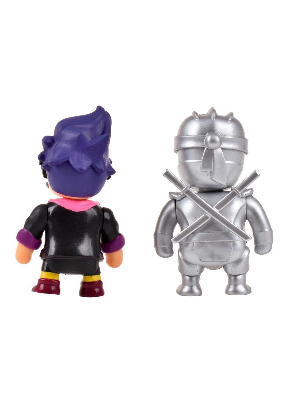 PACK 2 FIGURAS 8 CMS  ARTICULADAS  STUMBLE GUYS - THE ARCHITECT AND METAL NINJA-4