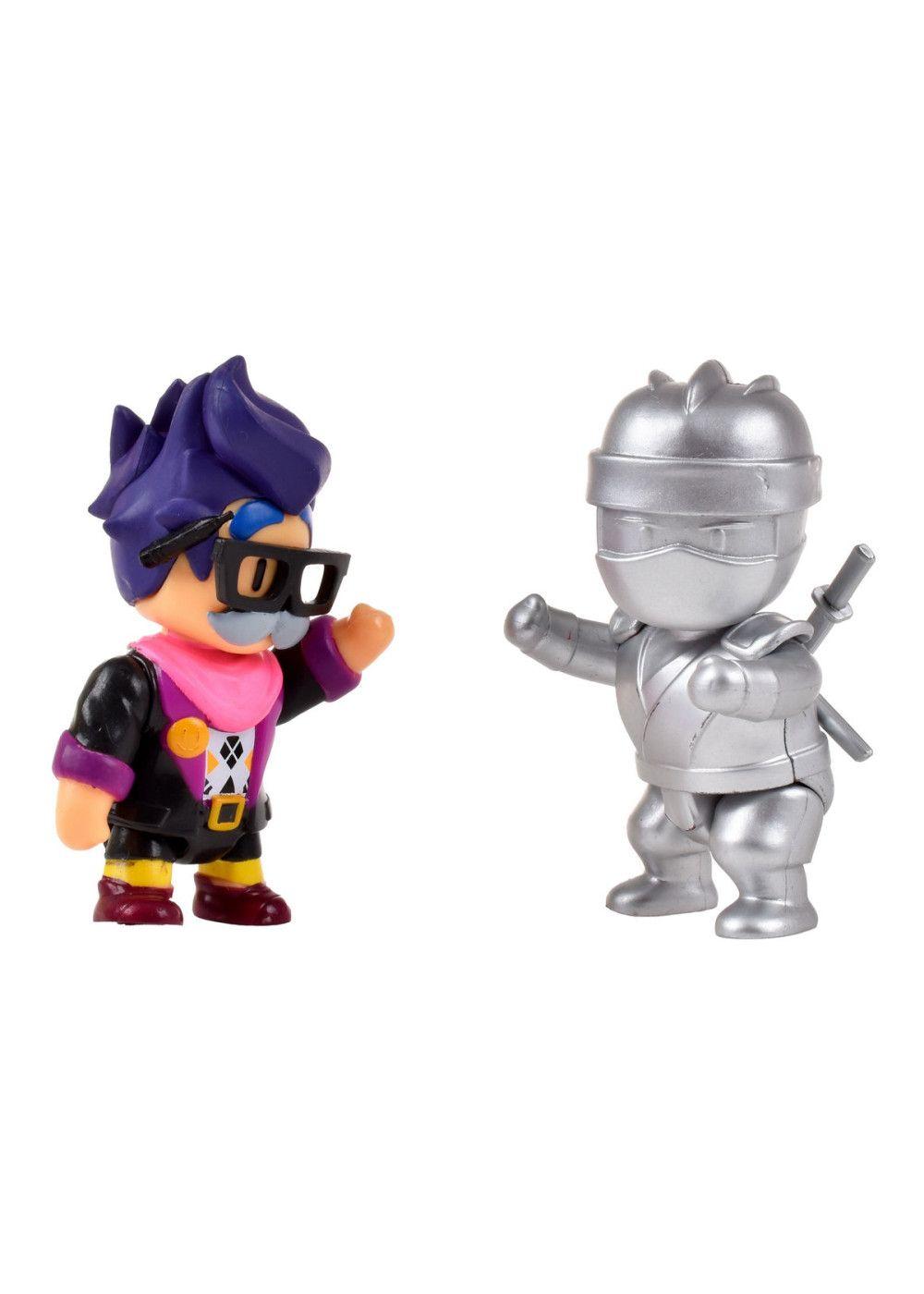 PACK 2 FIGURAS 8 CMS  ARTICULADAS  STUMBLE GUYS - THE ARCHITECT AND METAL NINJA-5