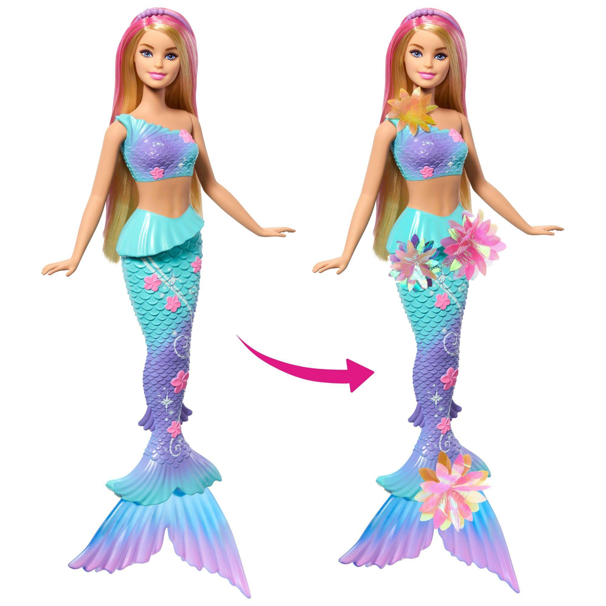 BARBIE SIRENA TRANSFORMACIÓN DE FLORES-2