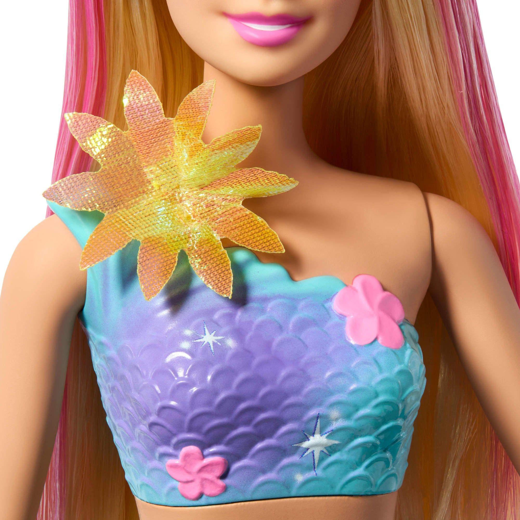 BARBIE SIRENA TRANSFORMACIÓN DE FLORES-5