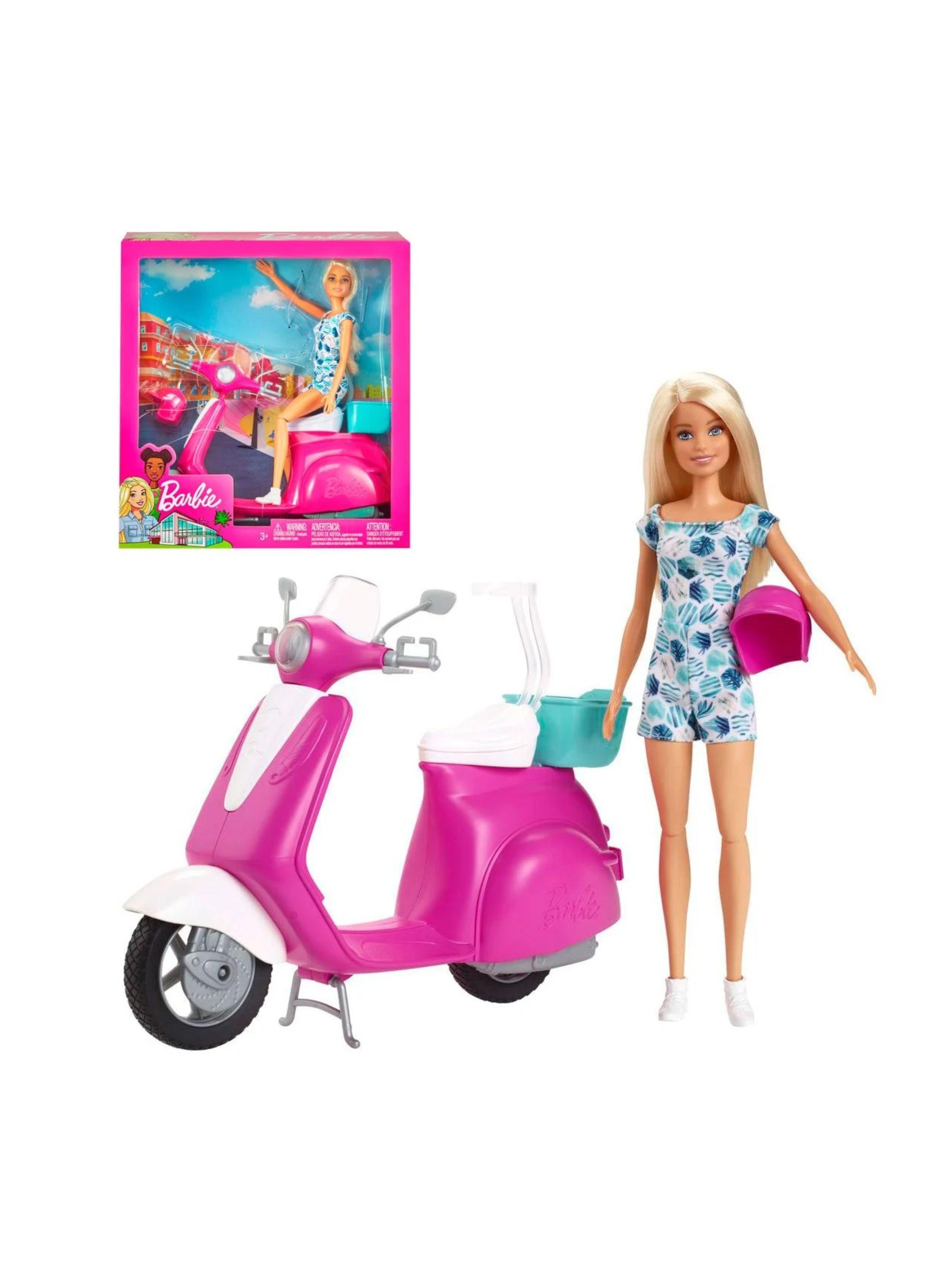 BARBIE VEHÍCULO PARA MUÑECAS MOTONETA CON MUÑECA-2