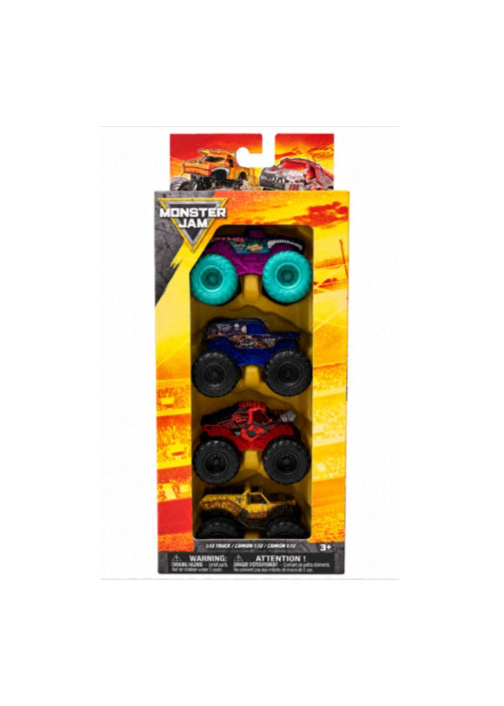 Monster Jam Set 4 Vehiculos 1:72-0