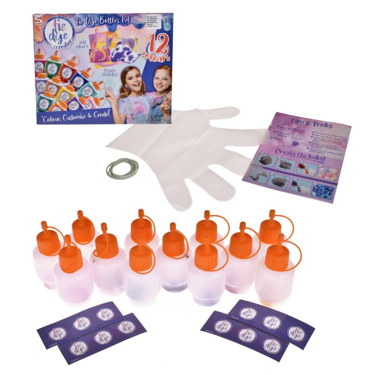 Pack 12 Botellas De Colores Para Tus Creaciones Tie Dye-0