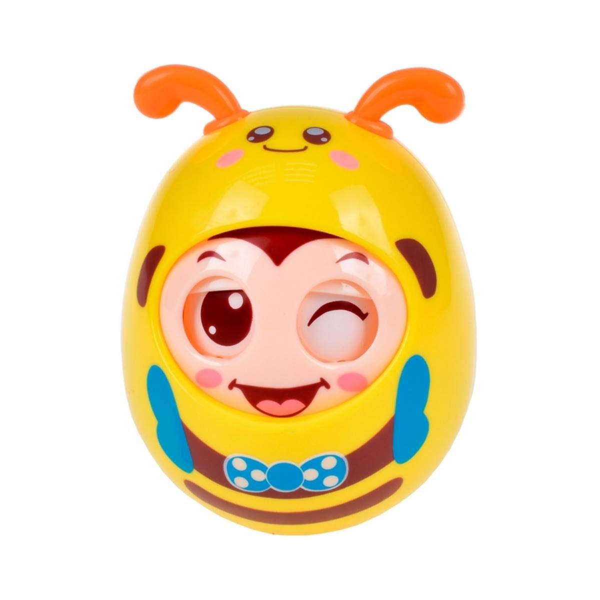 Sonajero abeja para bebé colorido y ergonómico Amarillo-0
