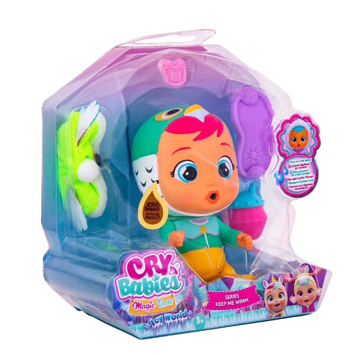 Muñeca CRY BABIES atuendo cambiable y chupete a juego-1