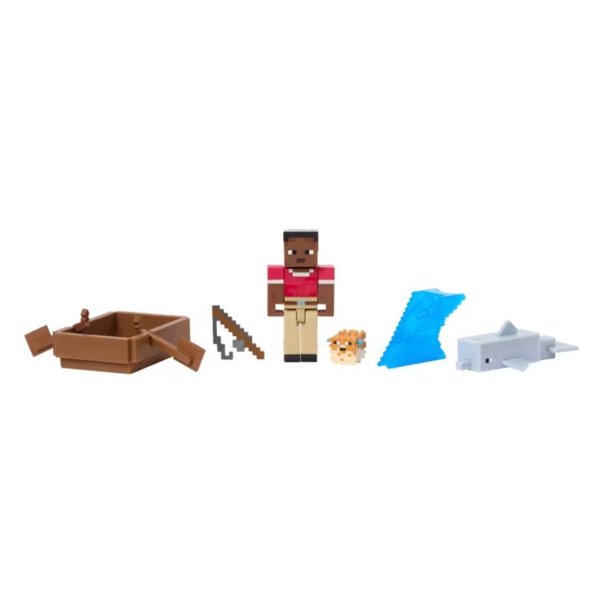 MINECRAFT FIGURA DE 8CM CON CRAFTING 2-PACK - MARINERO ZURI-0