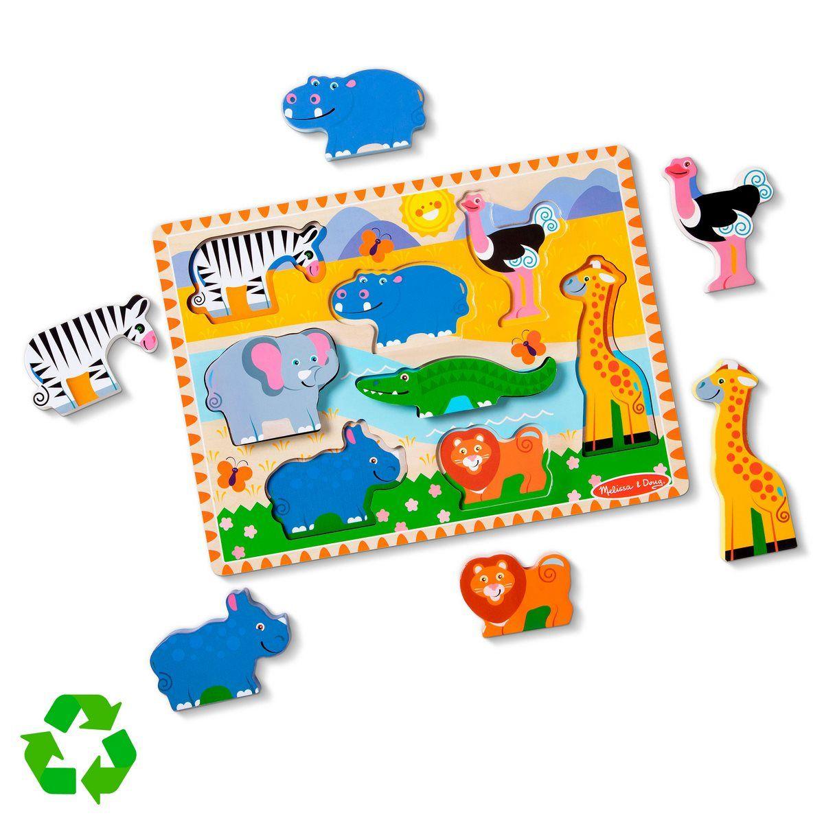 Puzzle didáctico Melissa and Doug 8 piezas selva-2