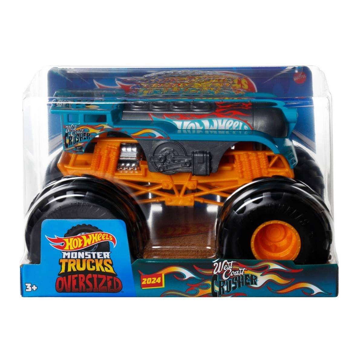 HOT WHEELS MONSTER TRUCKS ESCALA 1:24 - WEST COAST CRUSHER-4
