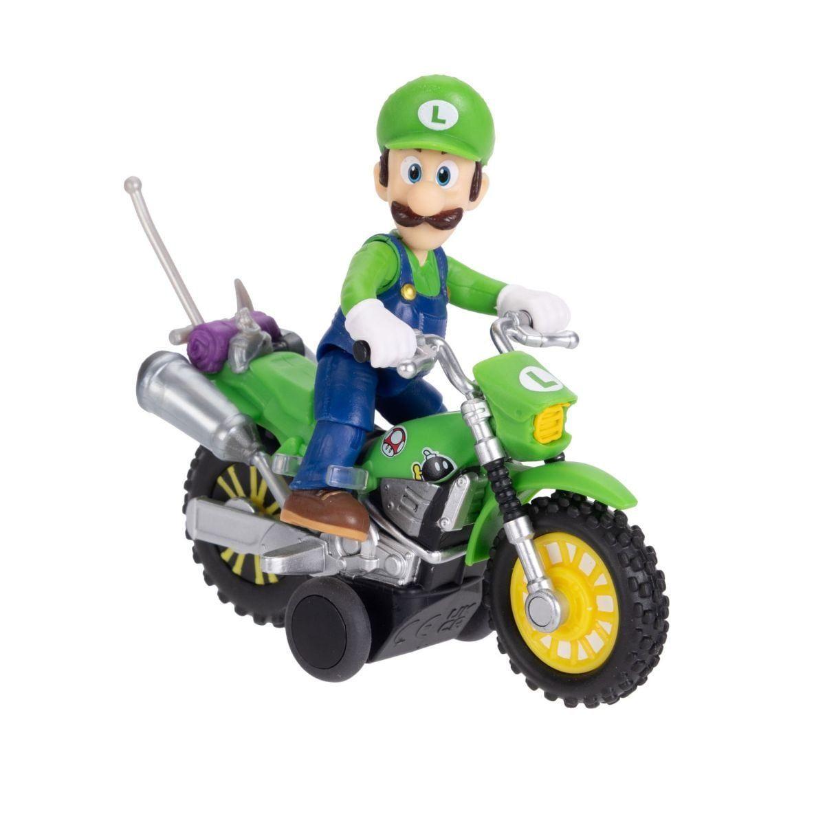 MOTO CON FIGURA 6 CM NINTENDO PELICULA - LUIGI-3