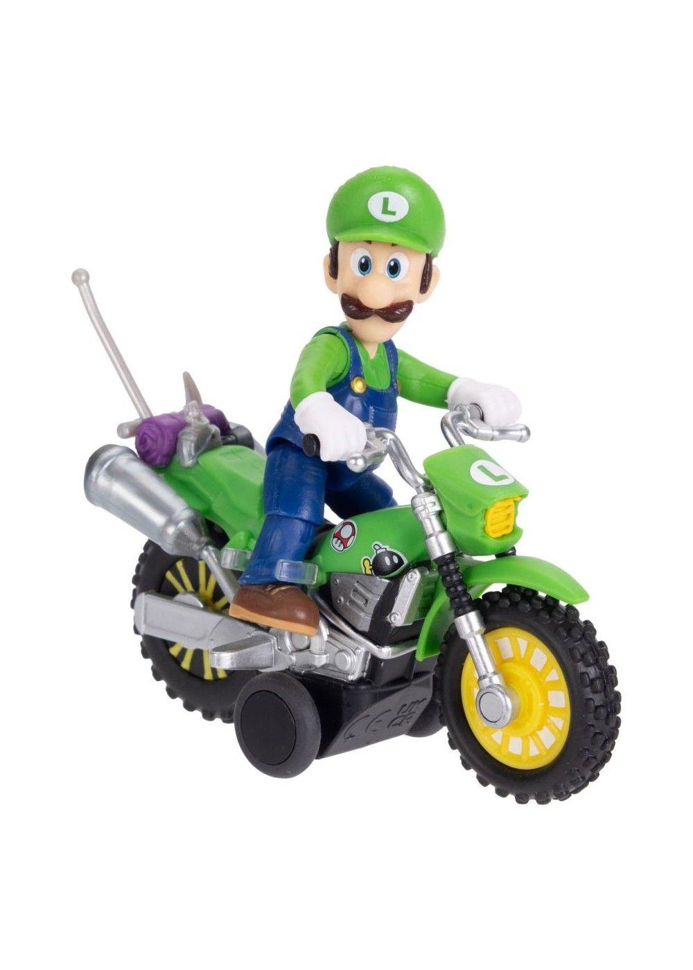 MOTO CON FIGURA 6 CM NINTENDO PELICULA - LUIGI-3