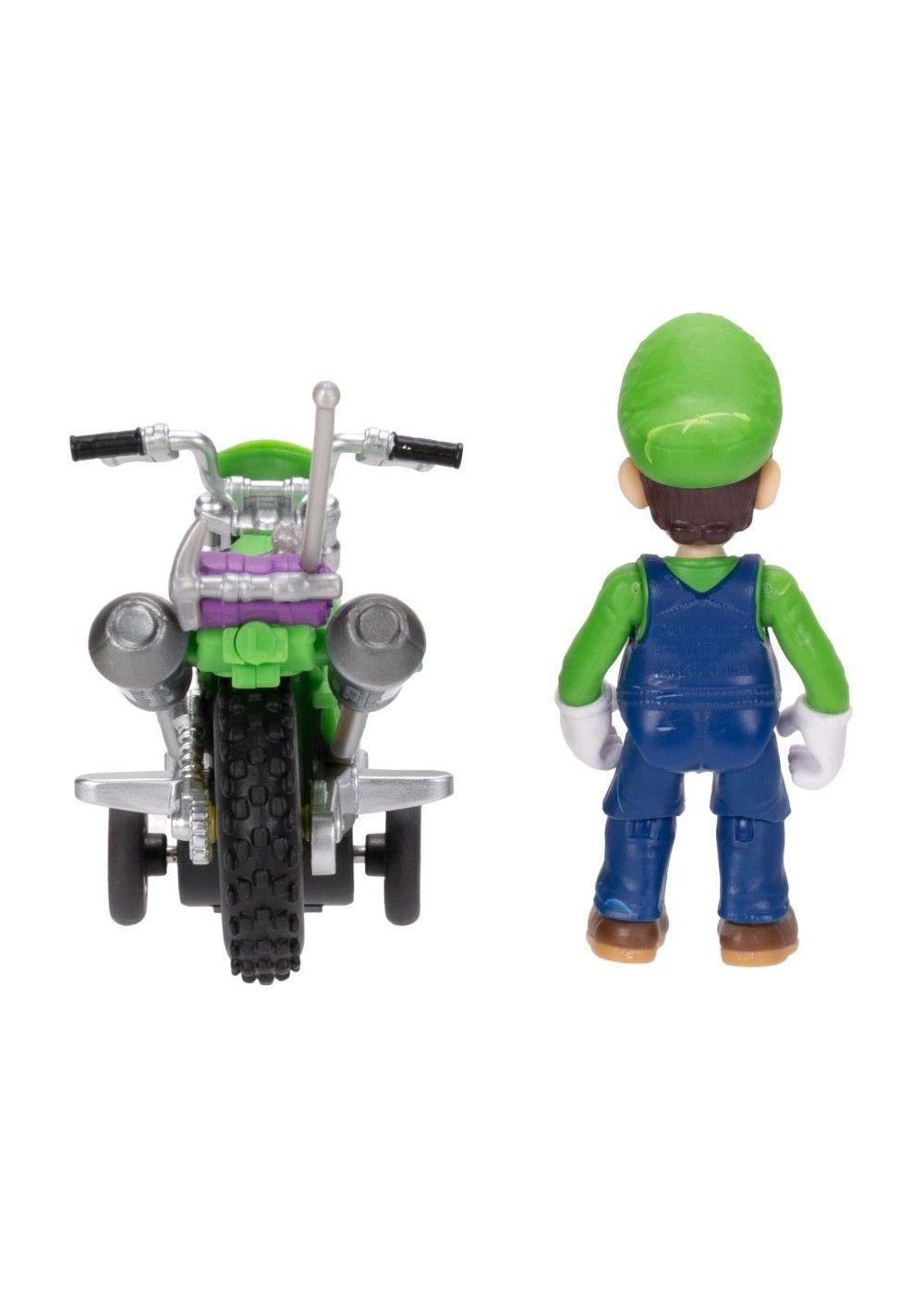 MOTO CON FIGURA 6 CM NINTENDO PELICULA - LUIGI-4