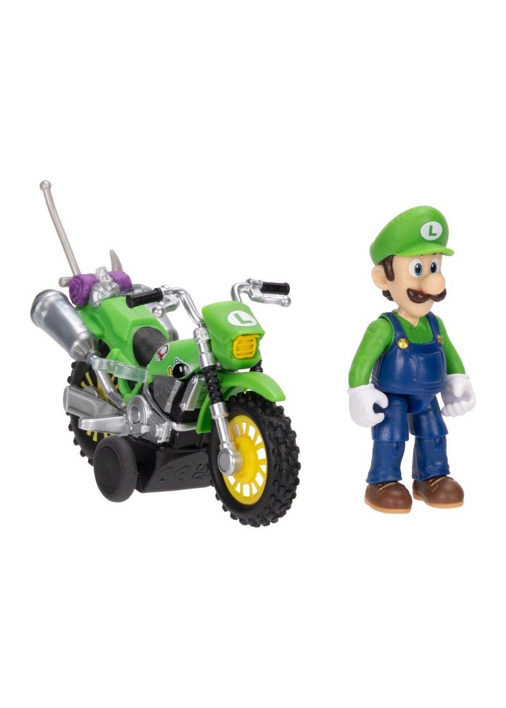 MOTO CON FIGURA 6 CM NINTENDO PELICULA - LUIGI-6