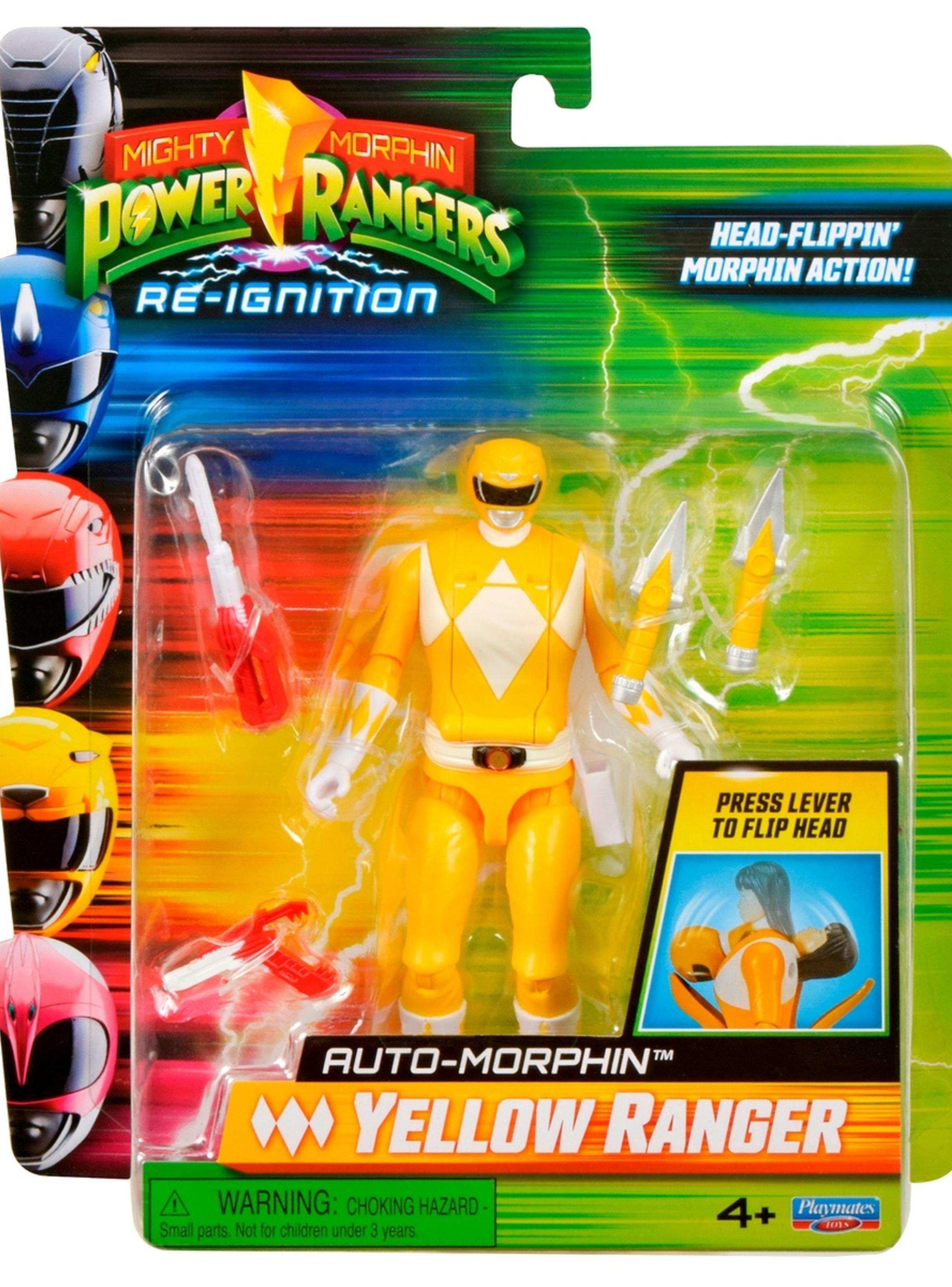 Power Rangers Figura Gira Cabeza - Yellow Ranger-2