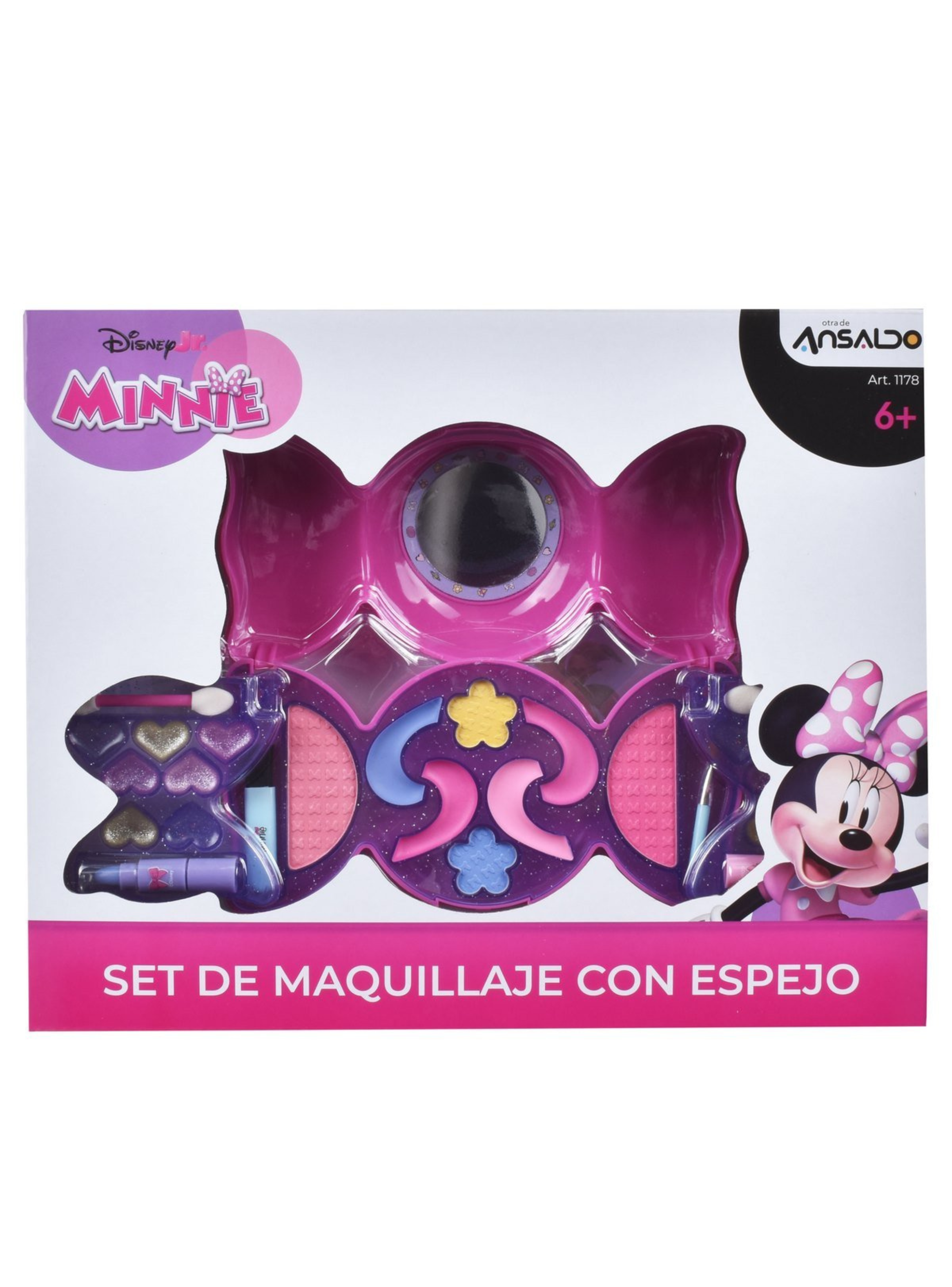 Set cosméticos Minnie Mouse brillo labial y sombras-2