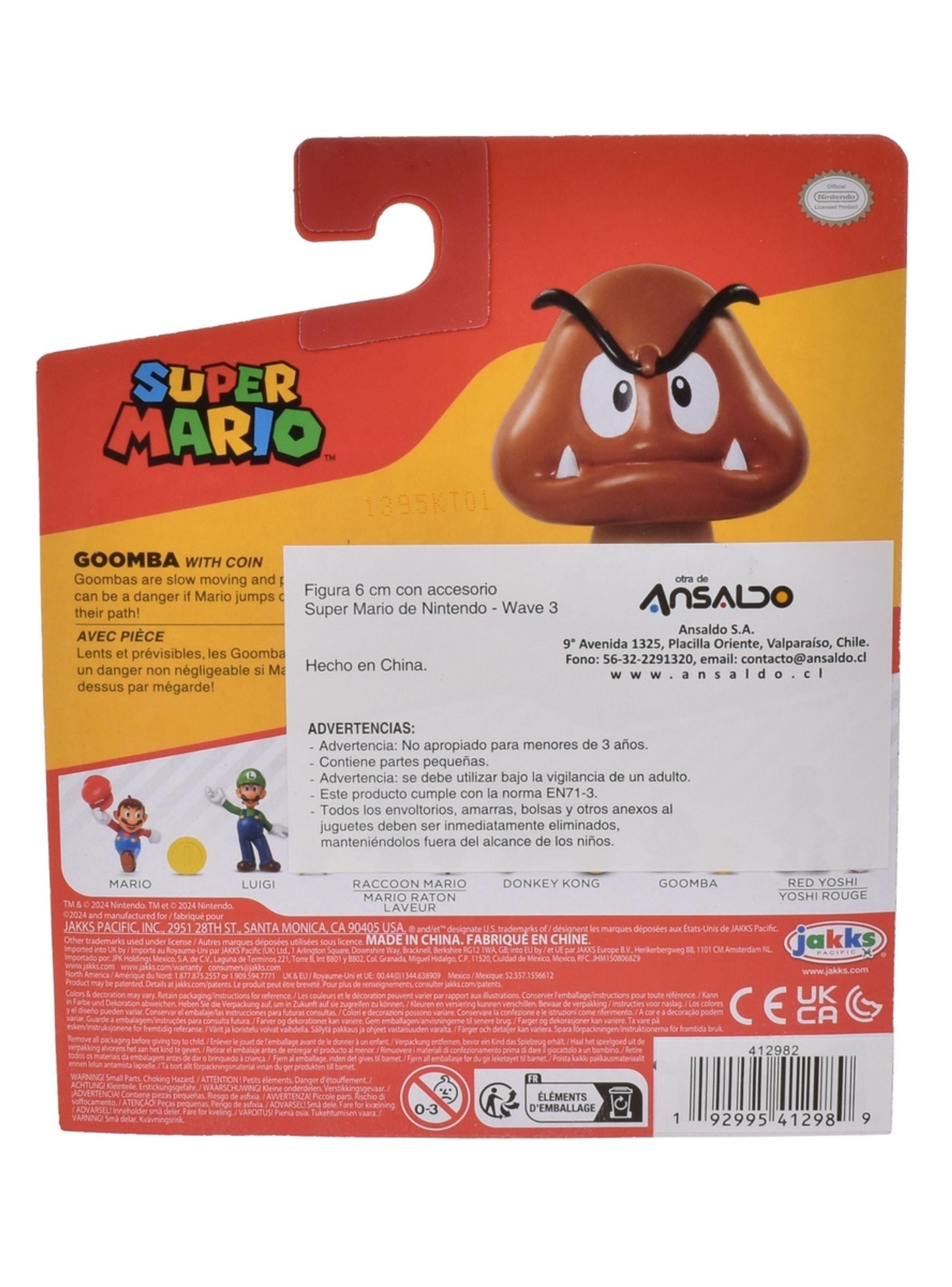 Figura 6 Cm Con Accesorio Super Mario De Nintendo - Goomba-3