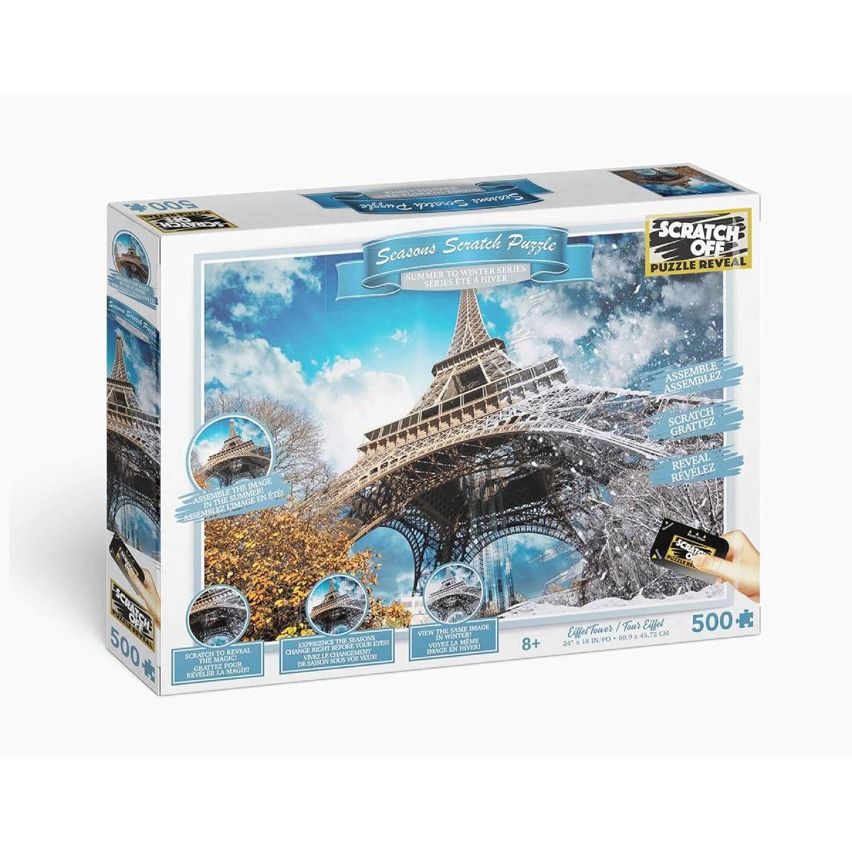 Puzzle Raspa 2 En 1 De 500 Piezas De Paisajes-4