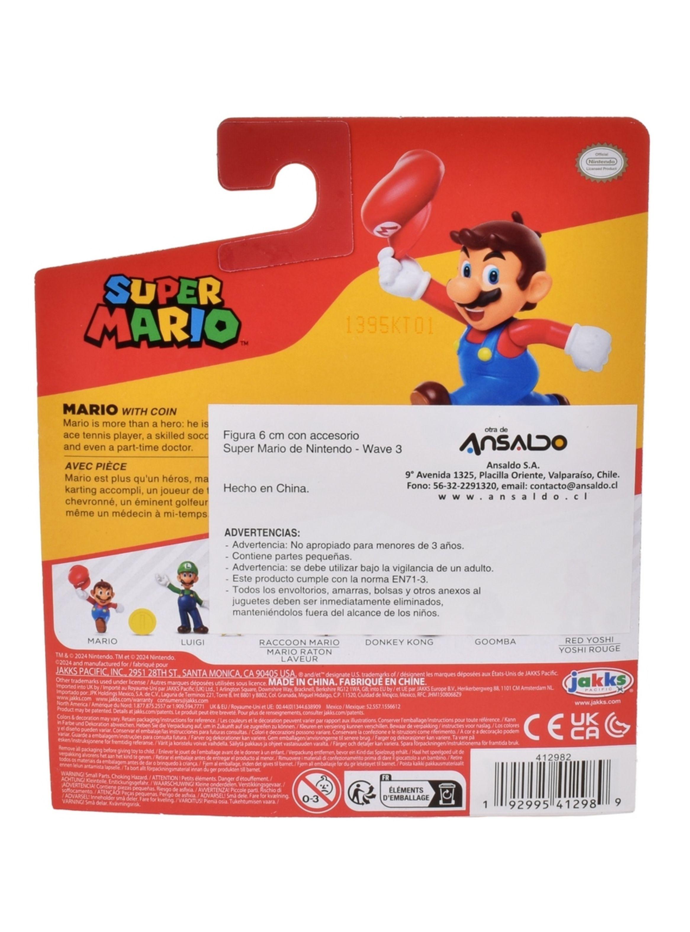 Figura 6 Cm Con Accesorio Super Mario De Nintendo - Mario-3