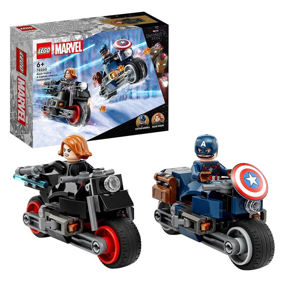 MOTOS VIUDA NEGRA Y CAPITÁN AMÉRICA LEGO SUPER HEROES MARVEL-0