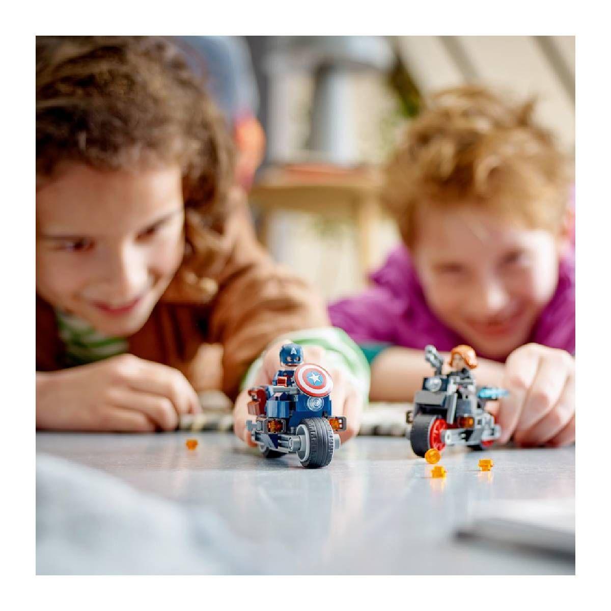 MOTOS VIUDA NEGRA Y CAPITÁN AMÉRICA LEGO SUPER HEROES MARVEL-1
