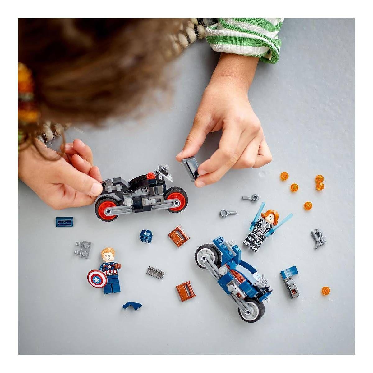 MOTOS VIUDA NEGRA Y CAPITÁN AMÉRICA LEGO SUPER HEROES MARVEL-2