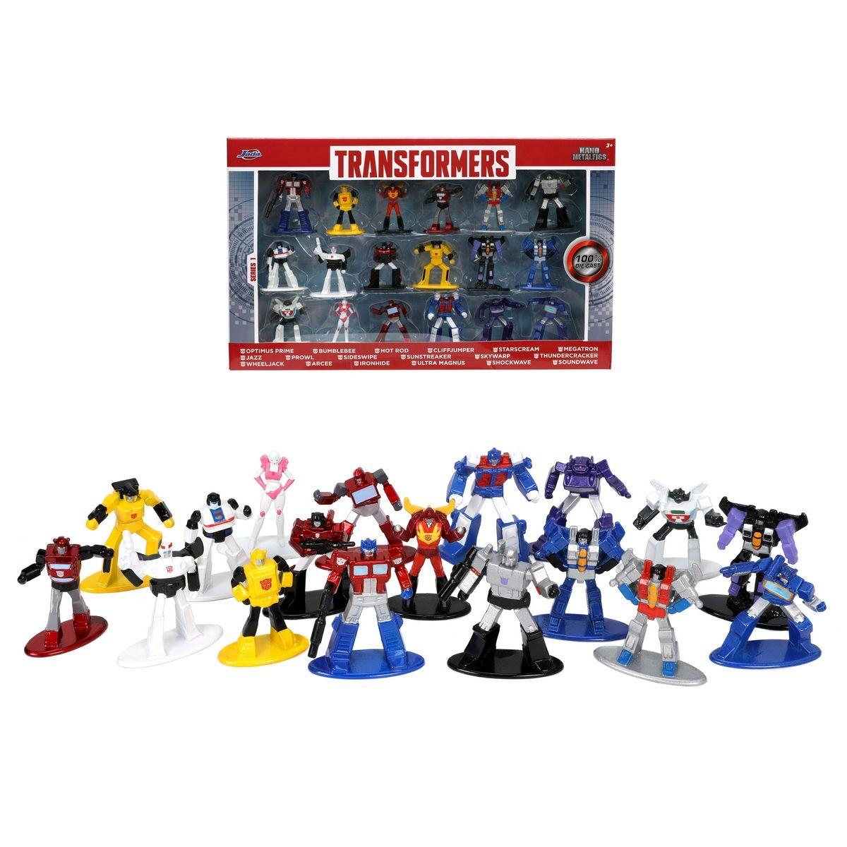 Pack 18 Figuras Metálicas Transformers De 4 Cm-2