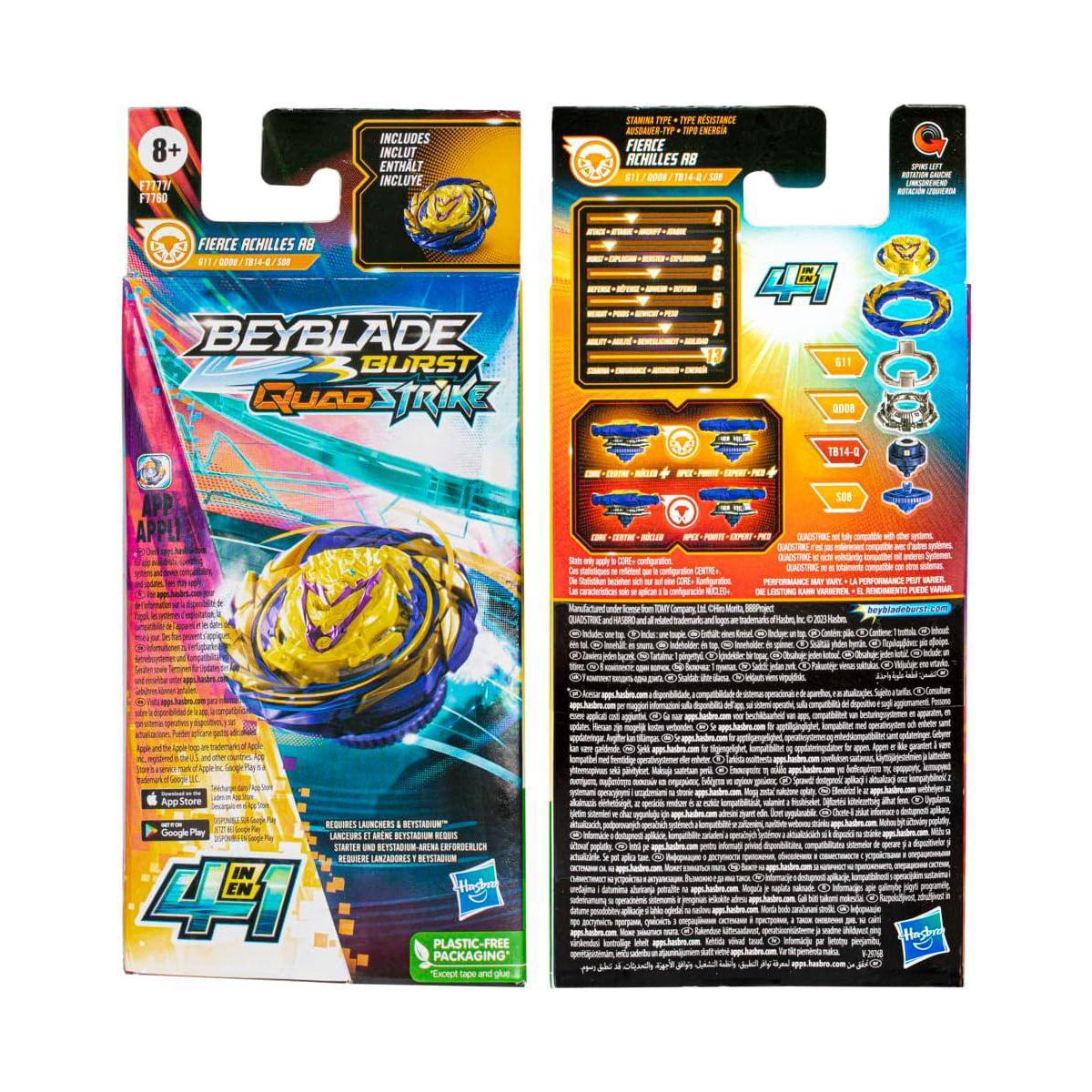 Bey Blade Qs Single Pack - Fierce Achilles-3