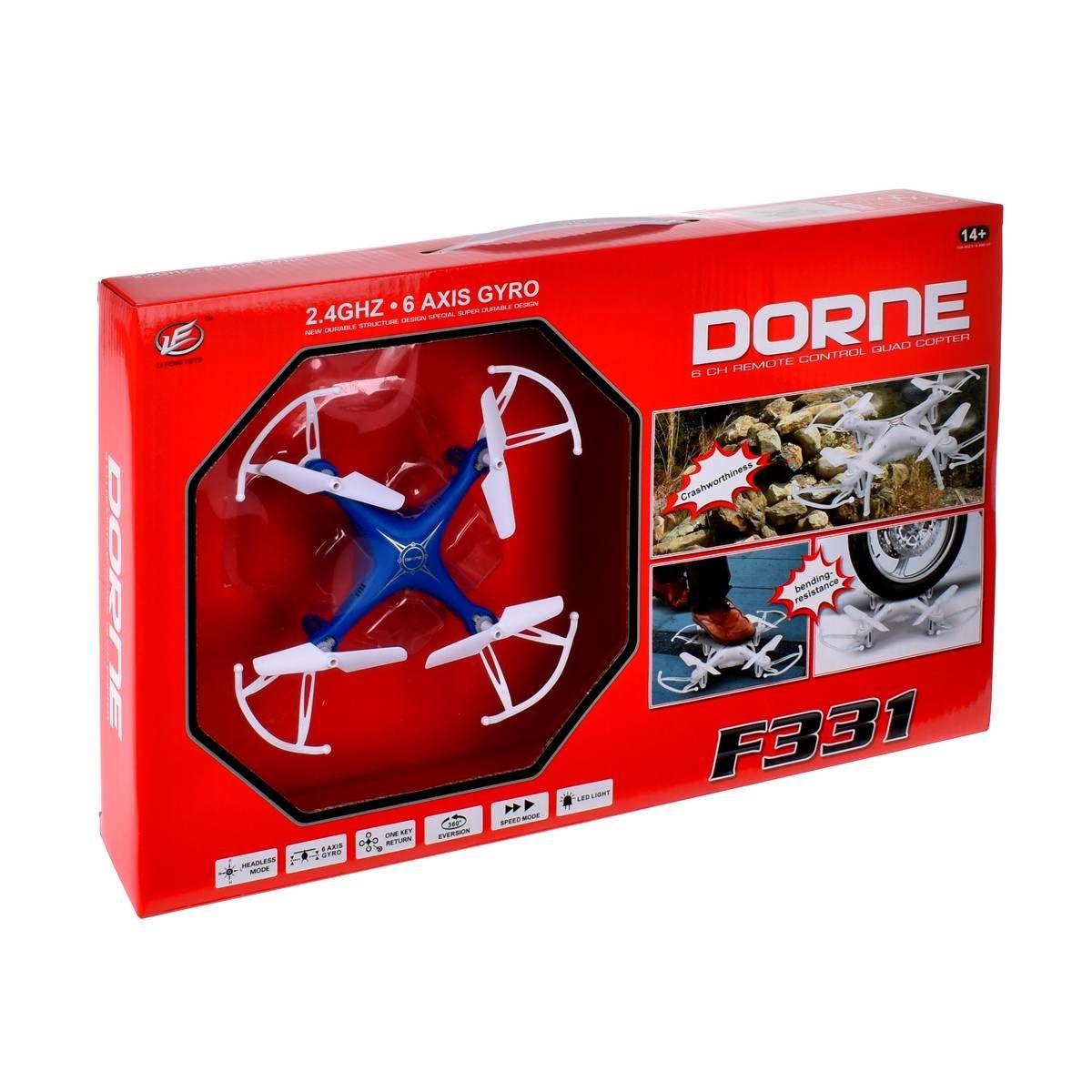 MINI DRON 360 CON LUZ LED CON CONTROL - AZUL-3