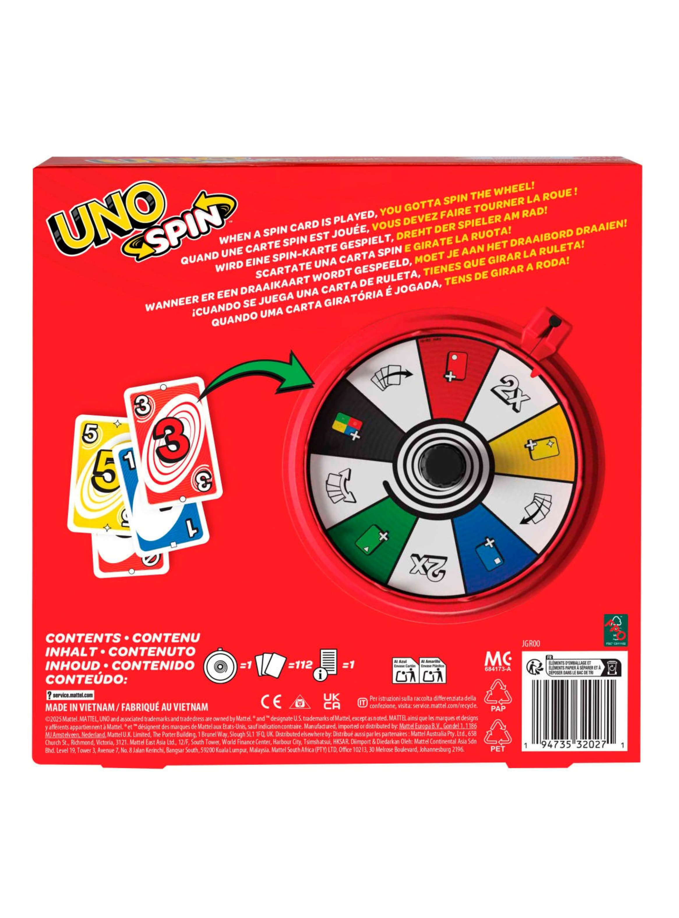 Uno juego de mesa spin nueva edición para niños-2