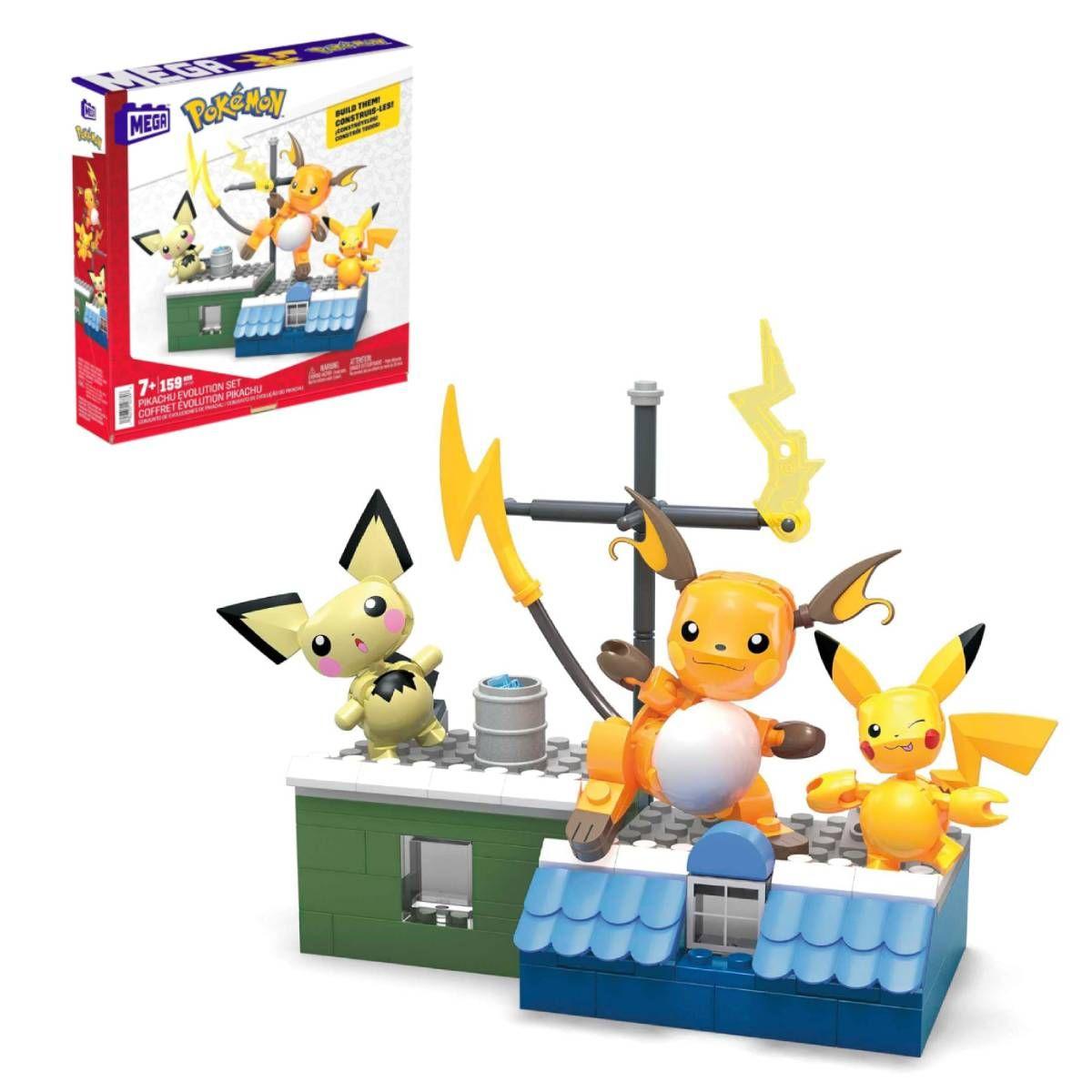Mega Juguete De Construcción Set De Evoluciones De Pikachu-0
