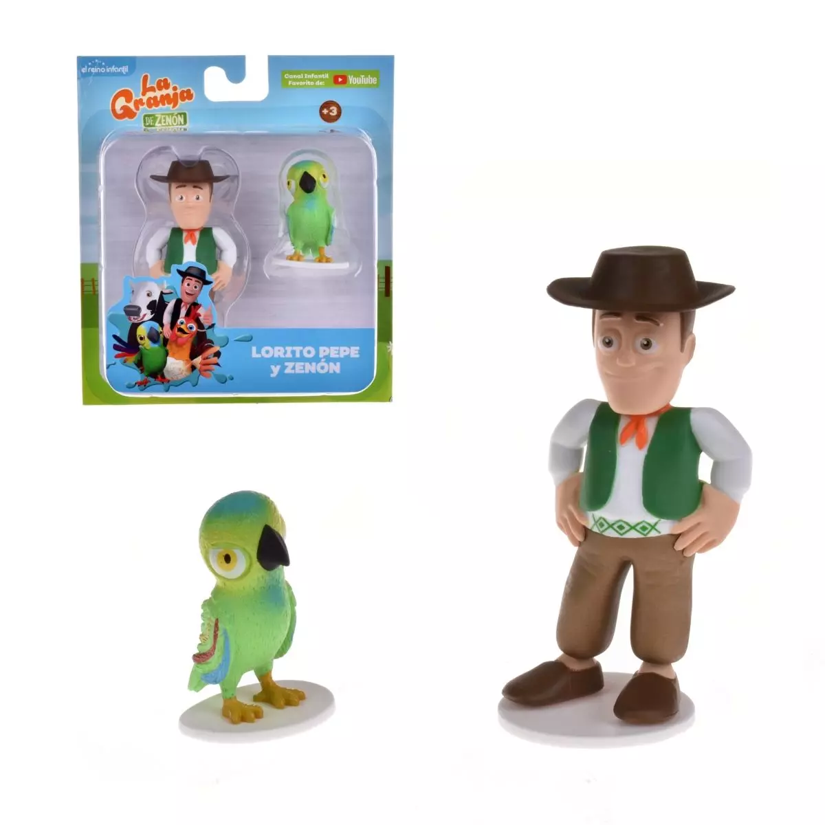Pack 2 Figuras La Granja De Zenon - Lorito Pepe Y Zenon-0