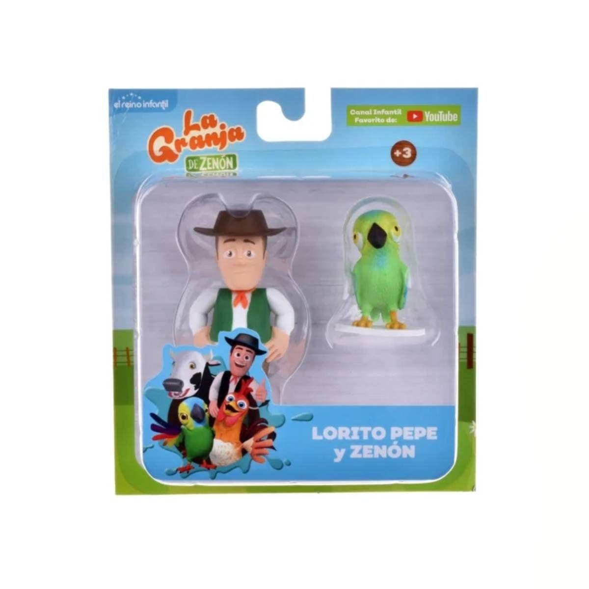 Pack 2 Figuras La Granja De Zenon - Lorito Pepe Y Zenon-2