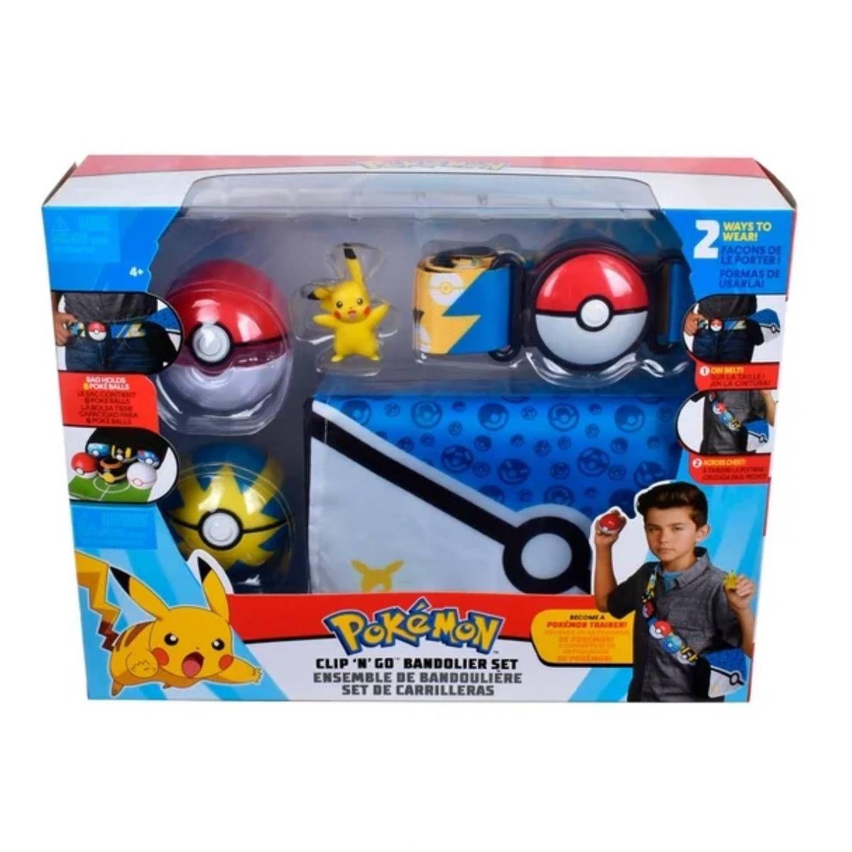 Bolso Entrenador Con 2 Pokebolas, Cinturón Y Figura Pikachu-2