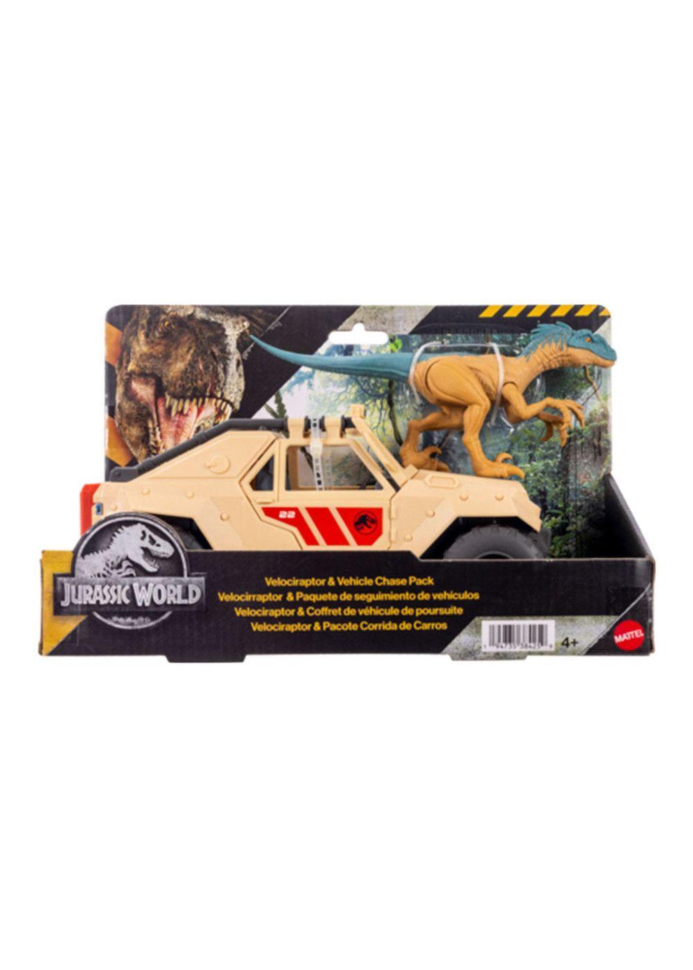 Juguete Jurassic World Vehiculo 4x4 Y Dinosaurio-0