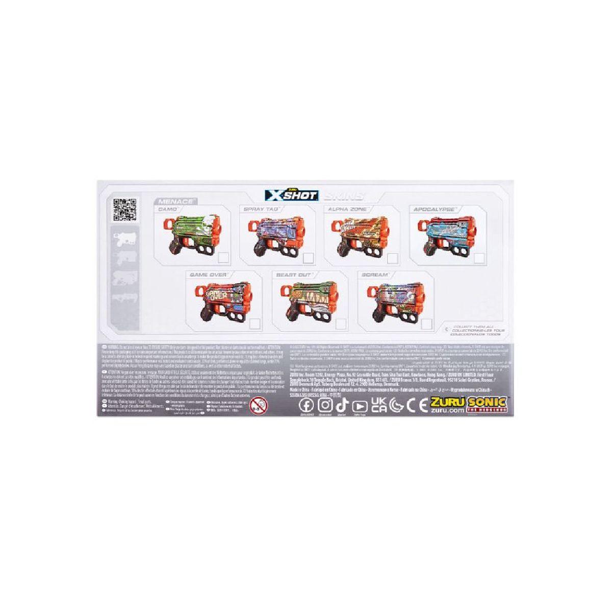 Lanza Dardos Menace Skins X-Shot - Game Over-8