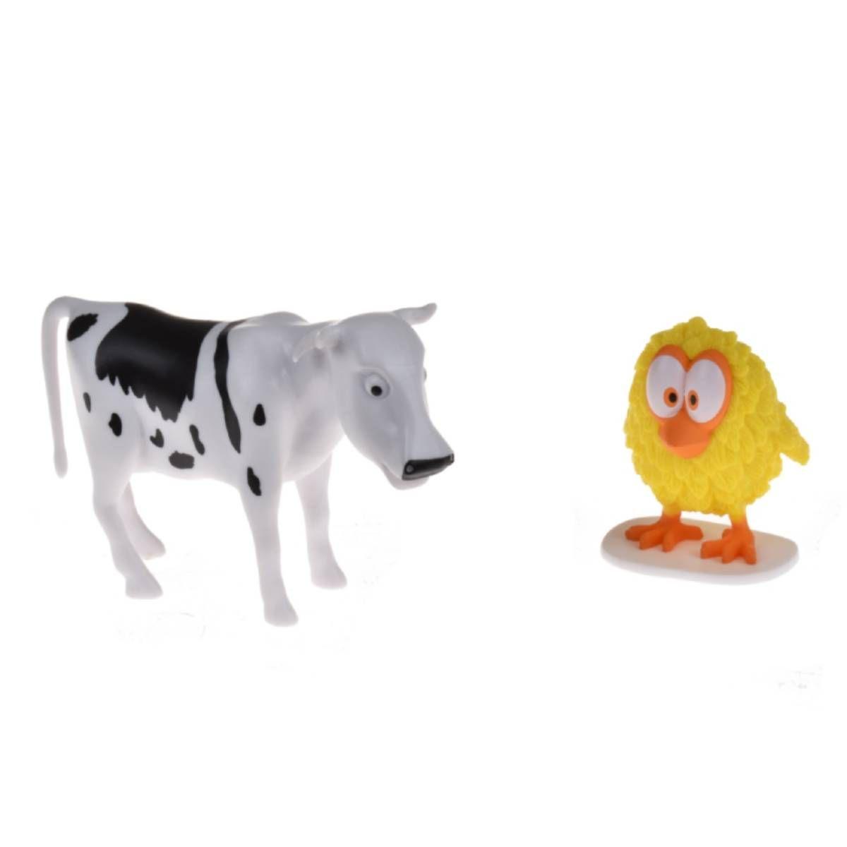 Pack 2 Figuras La Granja De Zenon - Vaca Lola Y Pollito Pio-1