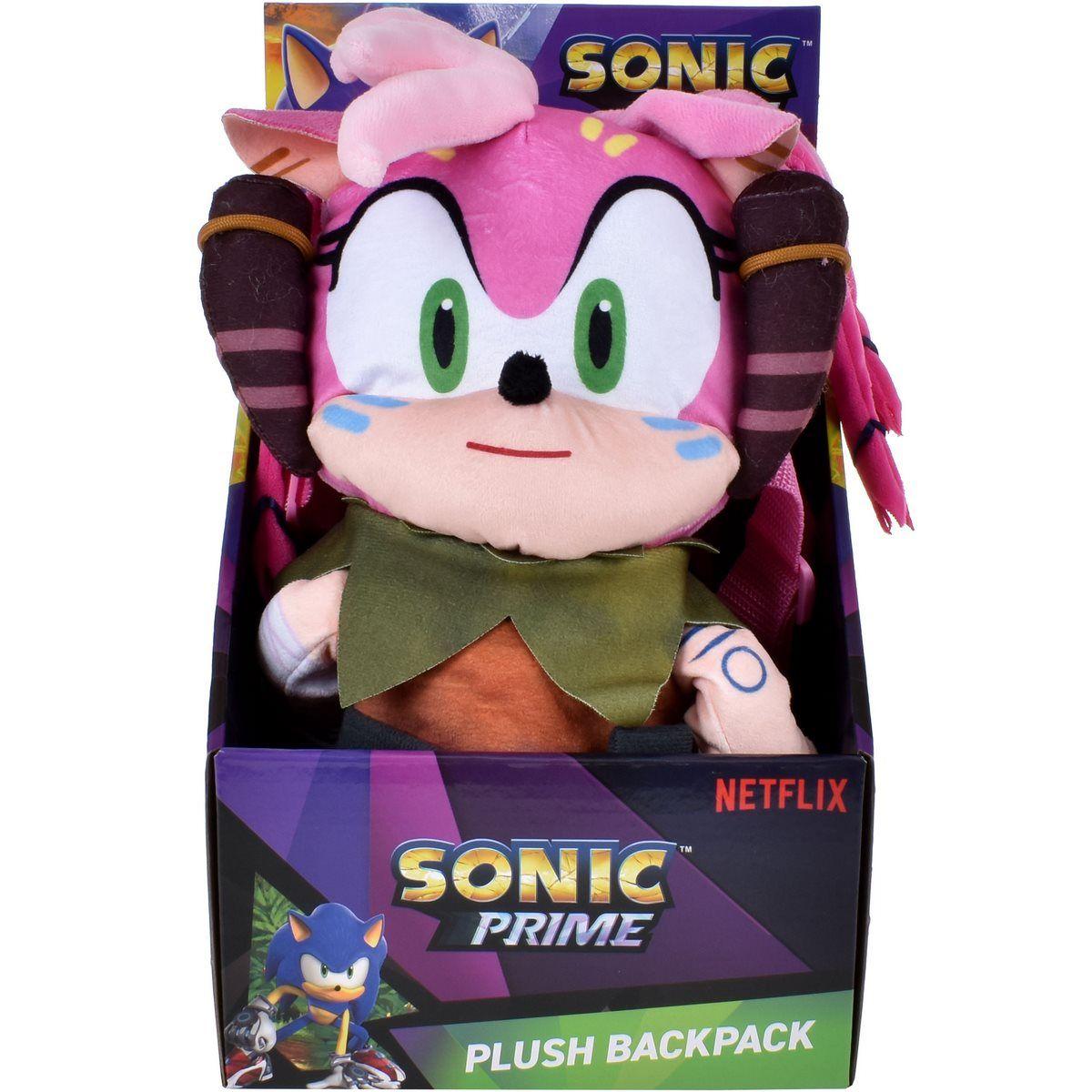 PELUCHE MOCHILA SONIC DE 30 CMS - AMY ROSE-3